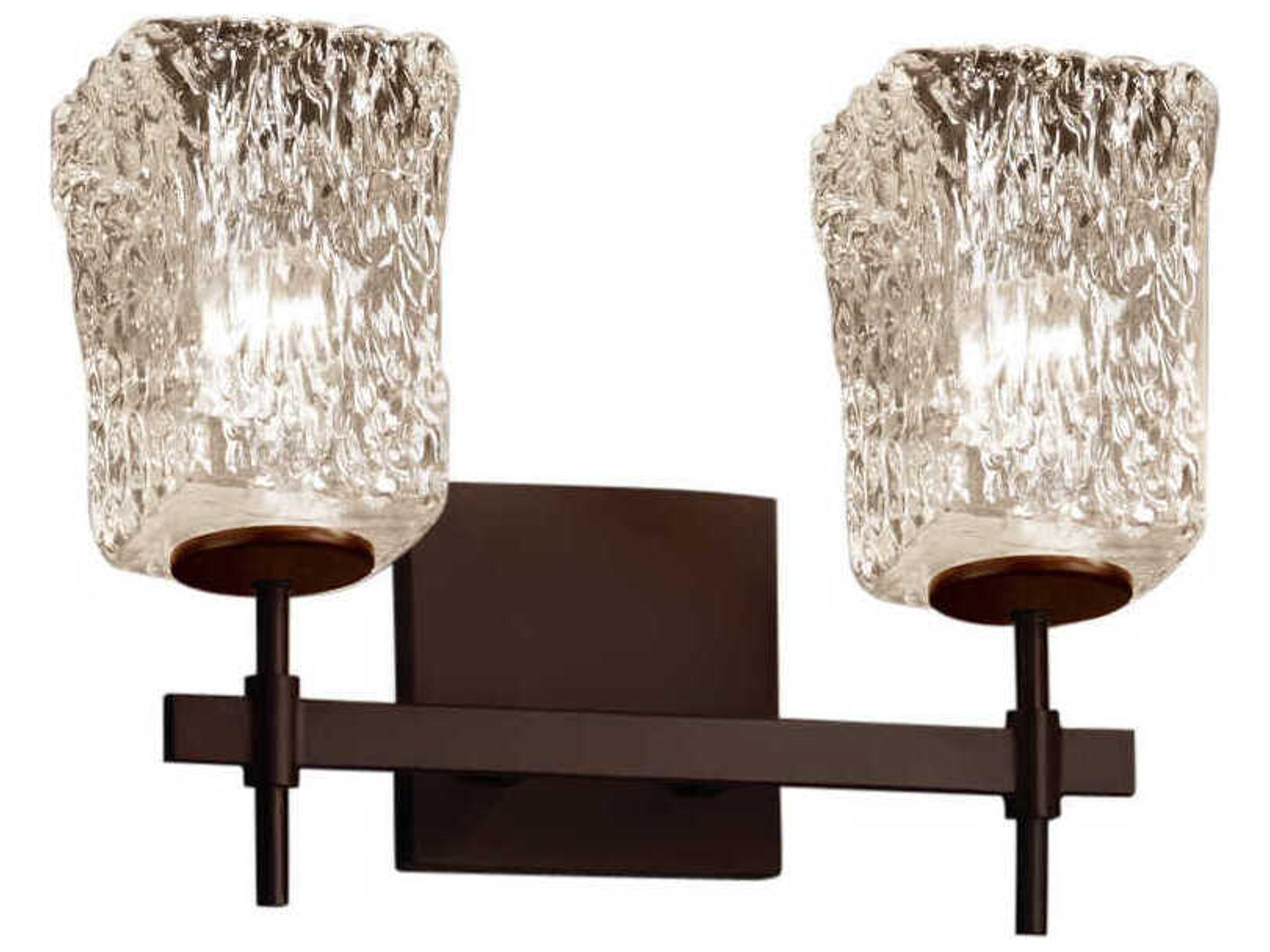 Veneto Luce 2-Light Bronze Glass Vanity Light