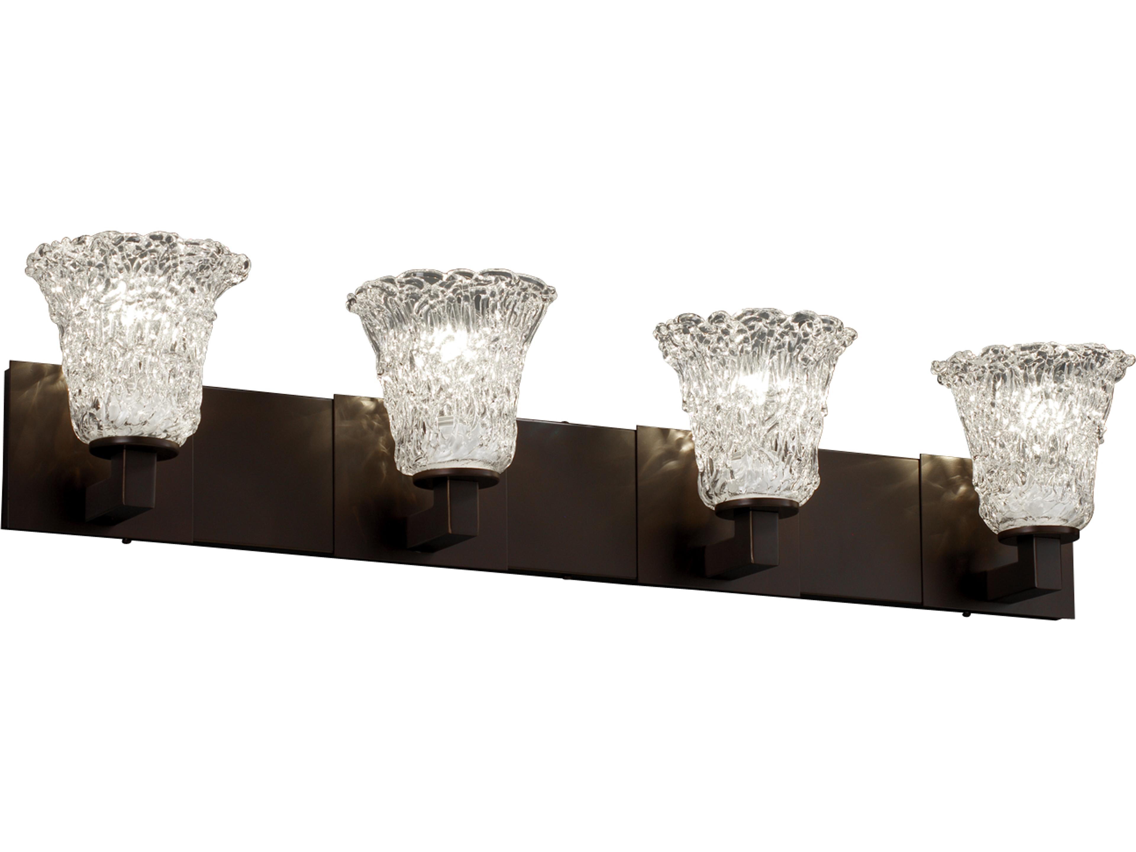 Veneto Luce 4-Light Bronze Glass Vanity Light