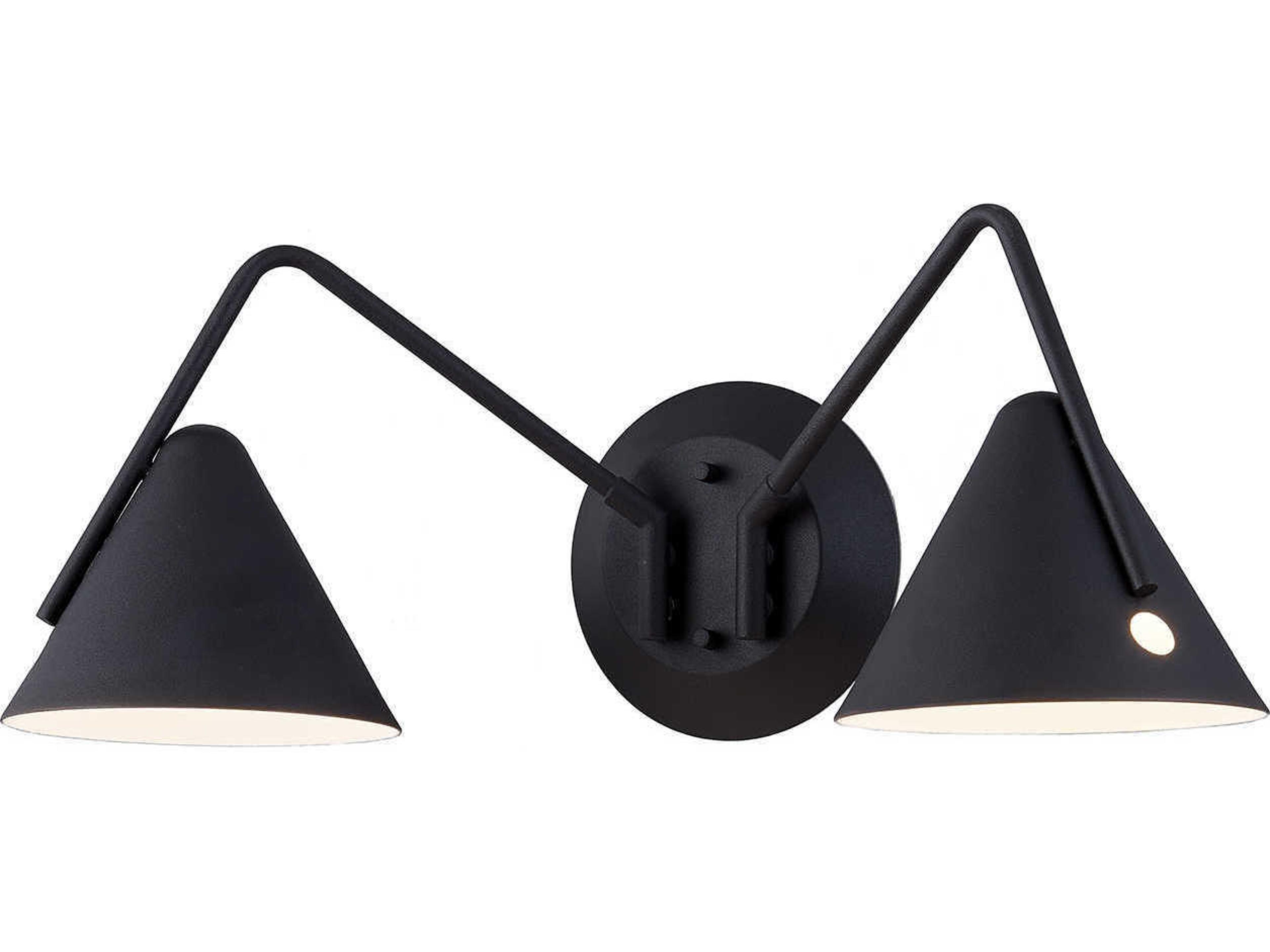 Matte Black Textured LED Wall Sconce