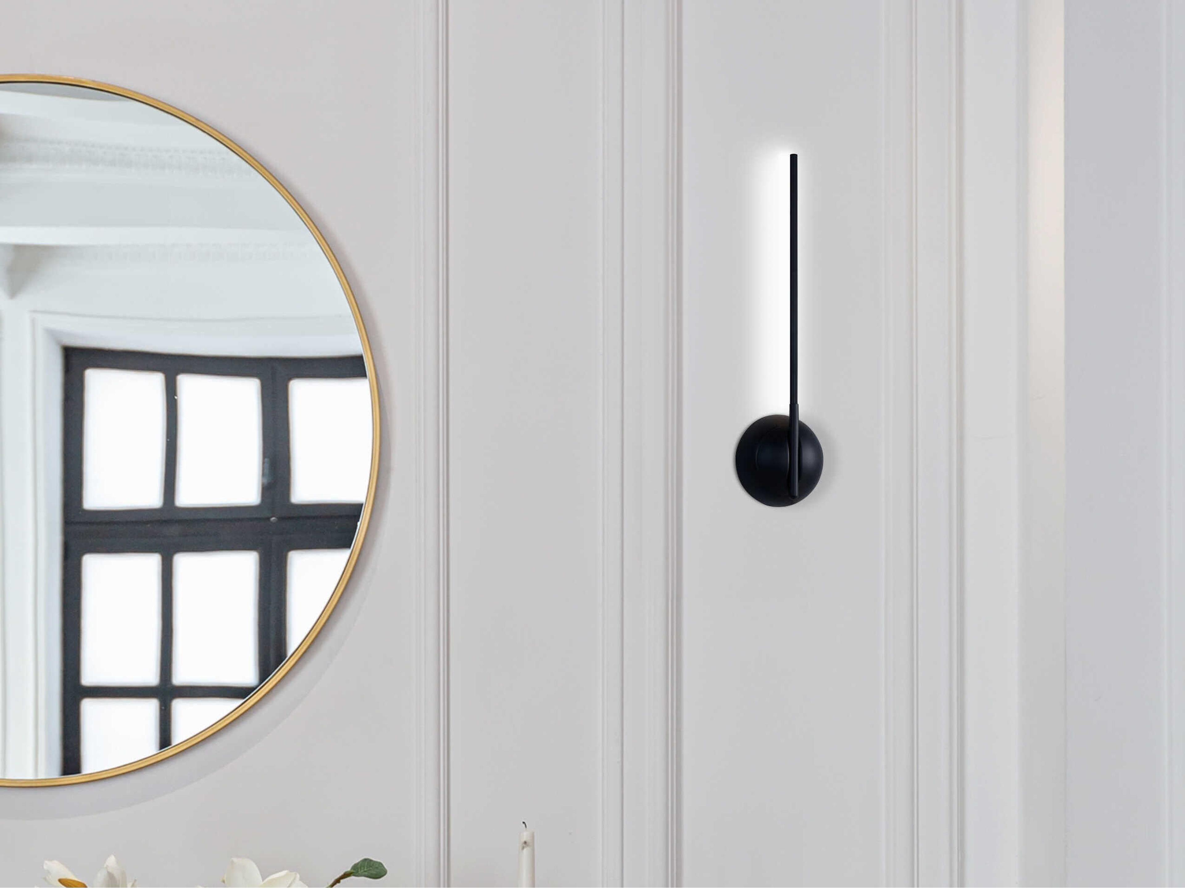 Justice Design Group Varna Matte Black Wall Sconce