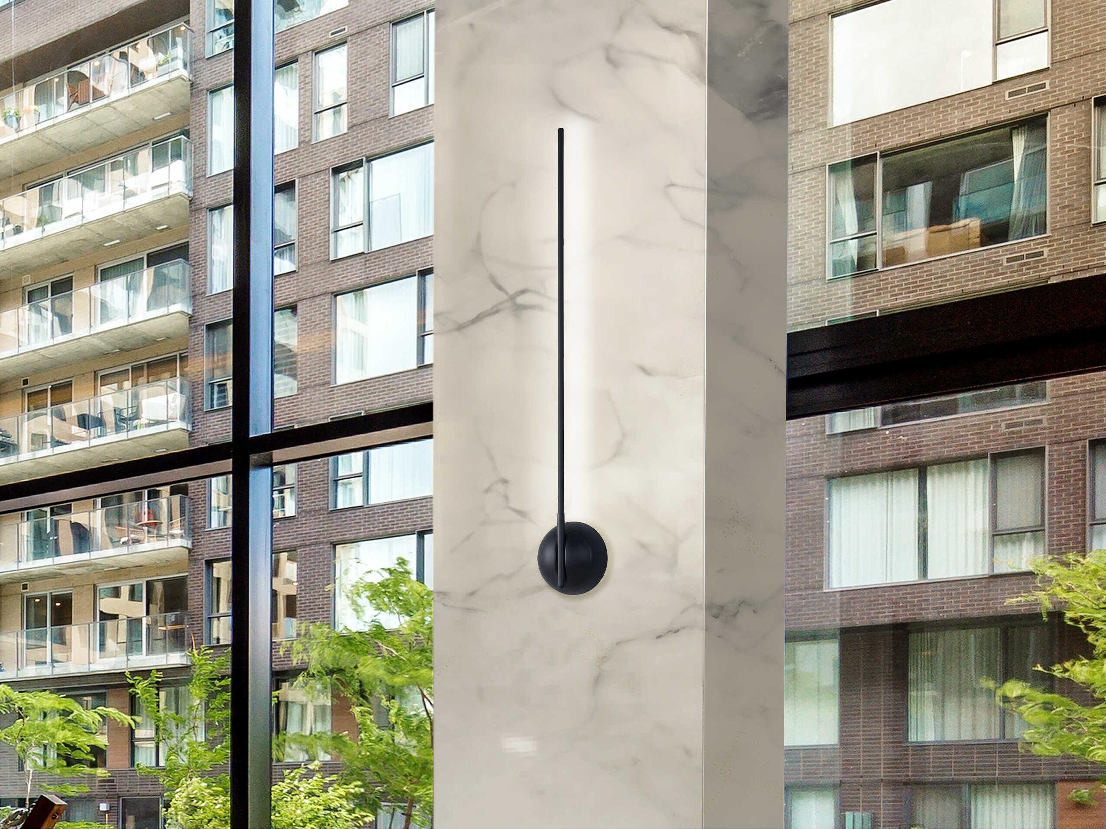 Justice Design Group Varna Matte Black Wall Sconce