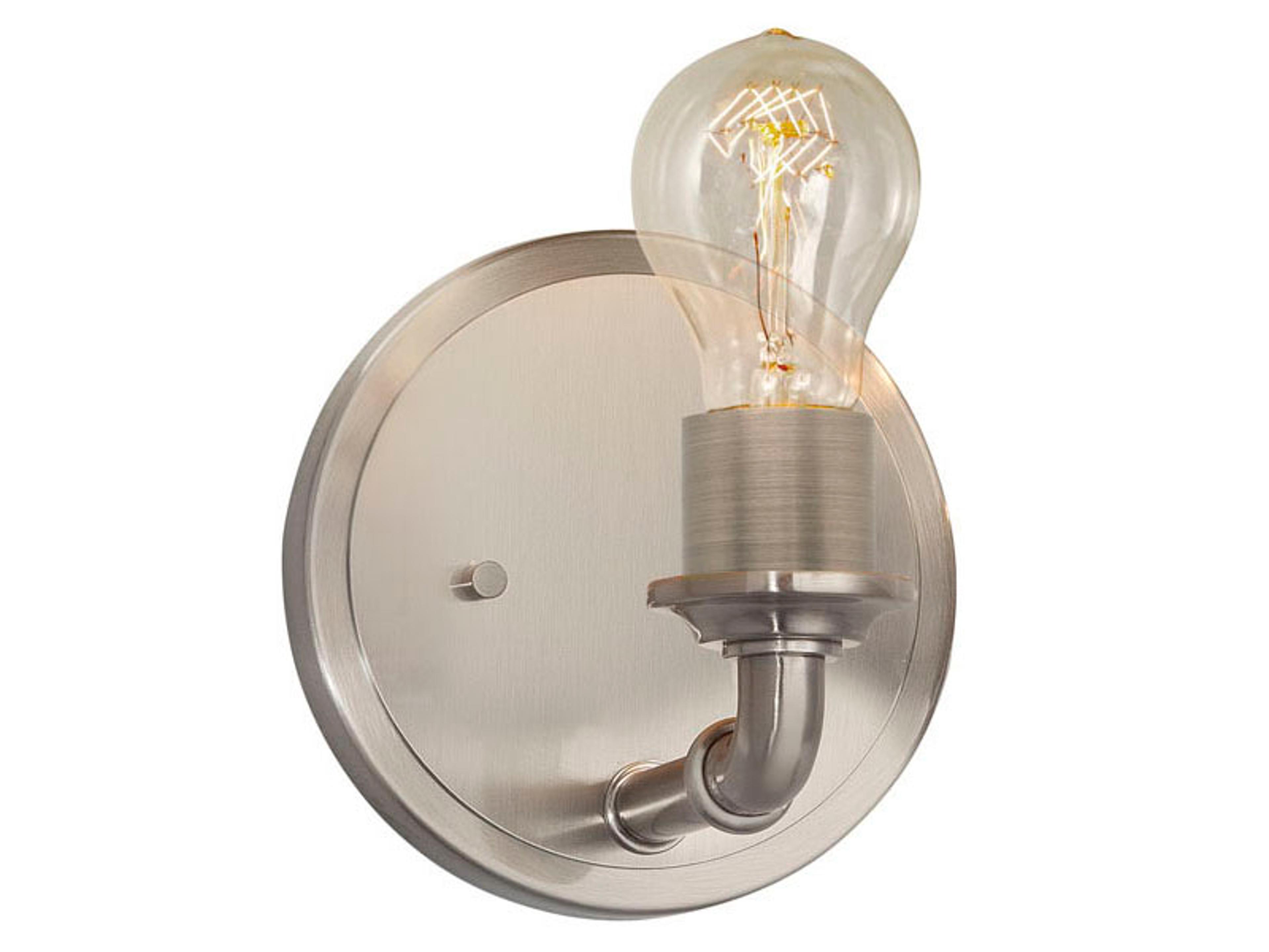 1-Light Nickel Wall Sconce