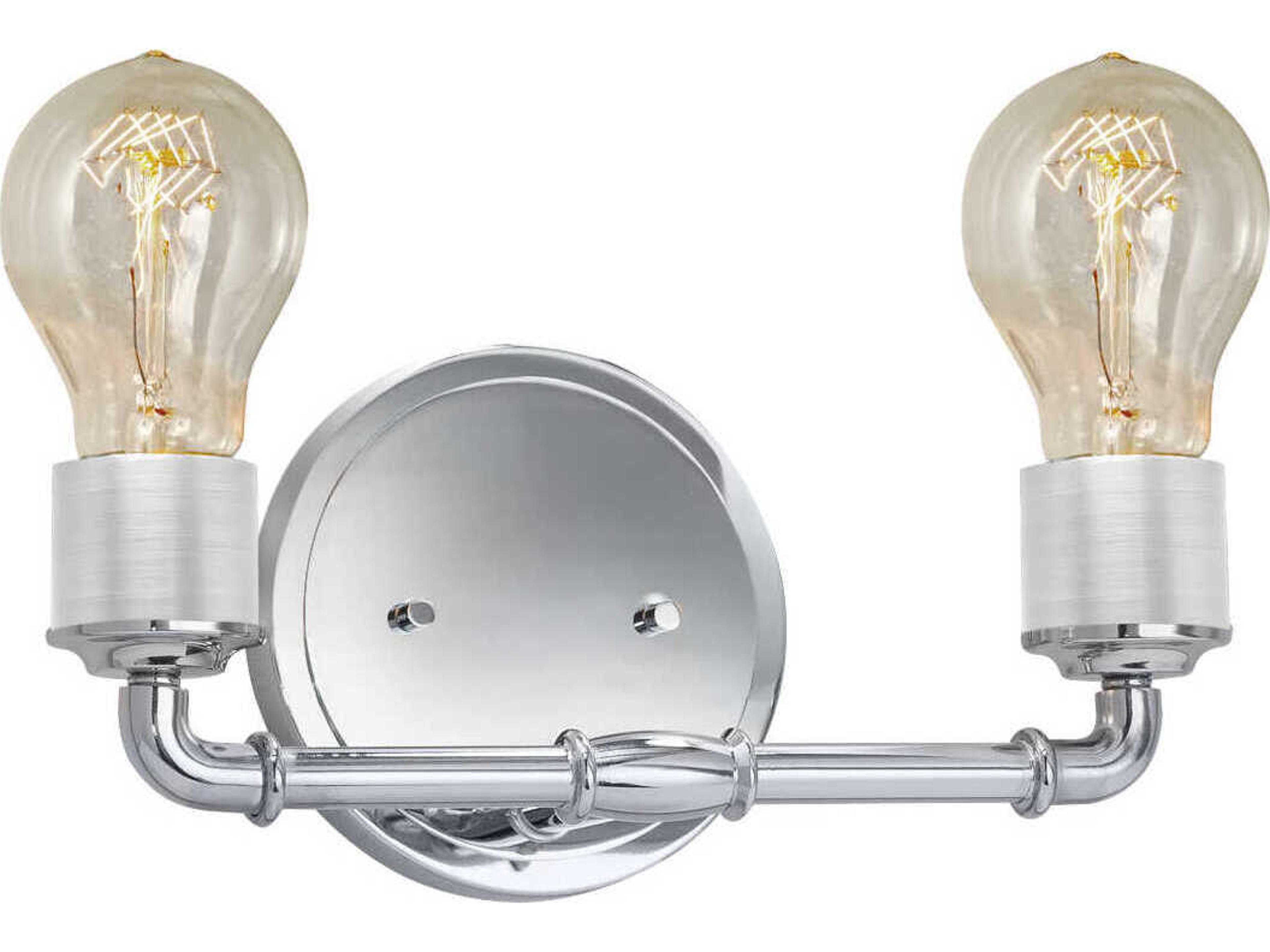 Justice Design Group 2-Light Nickel Vanity Light