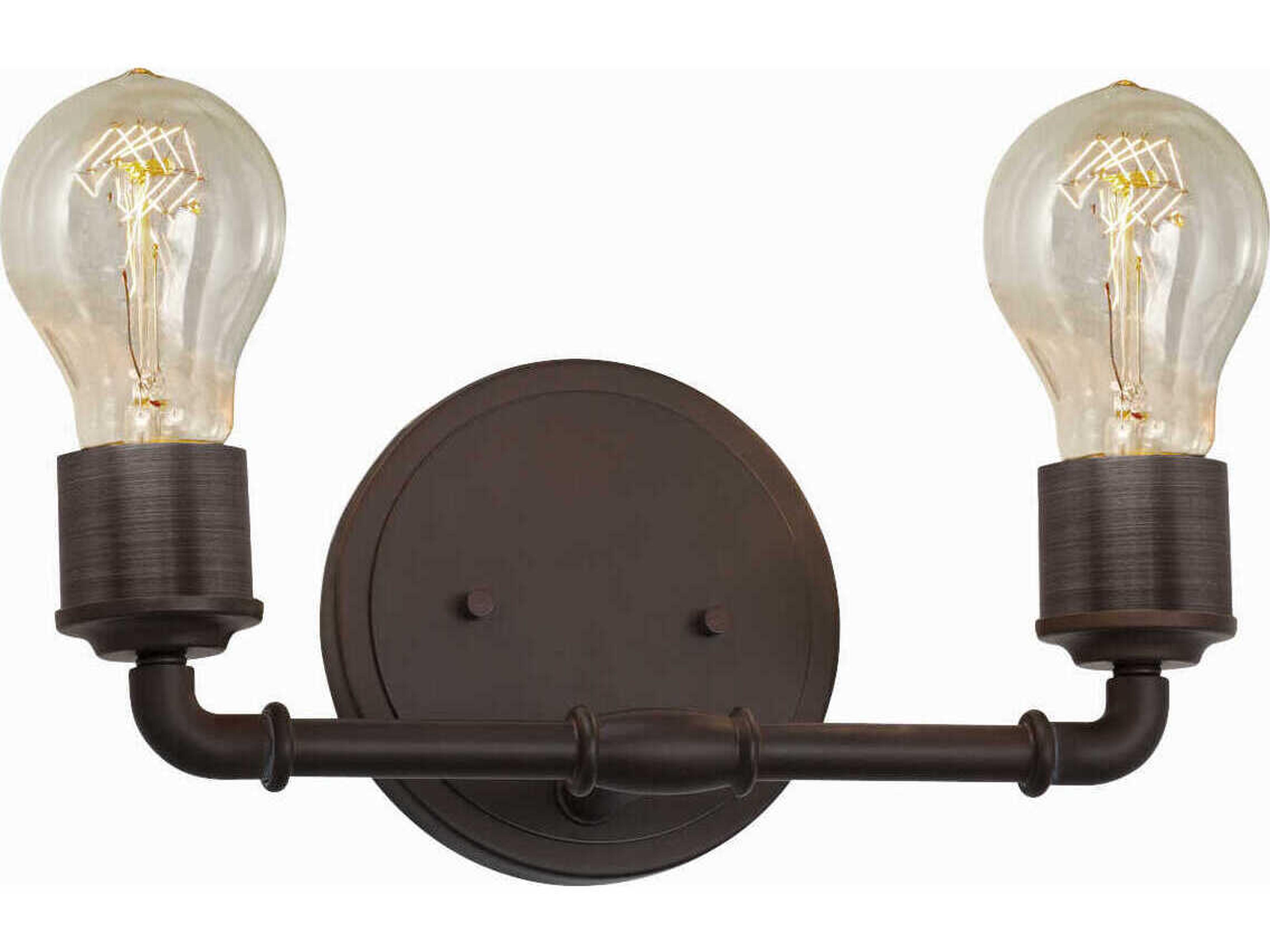 Justice Design Group 2-Light Nickel Vanity Light