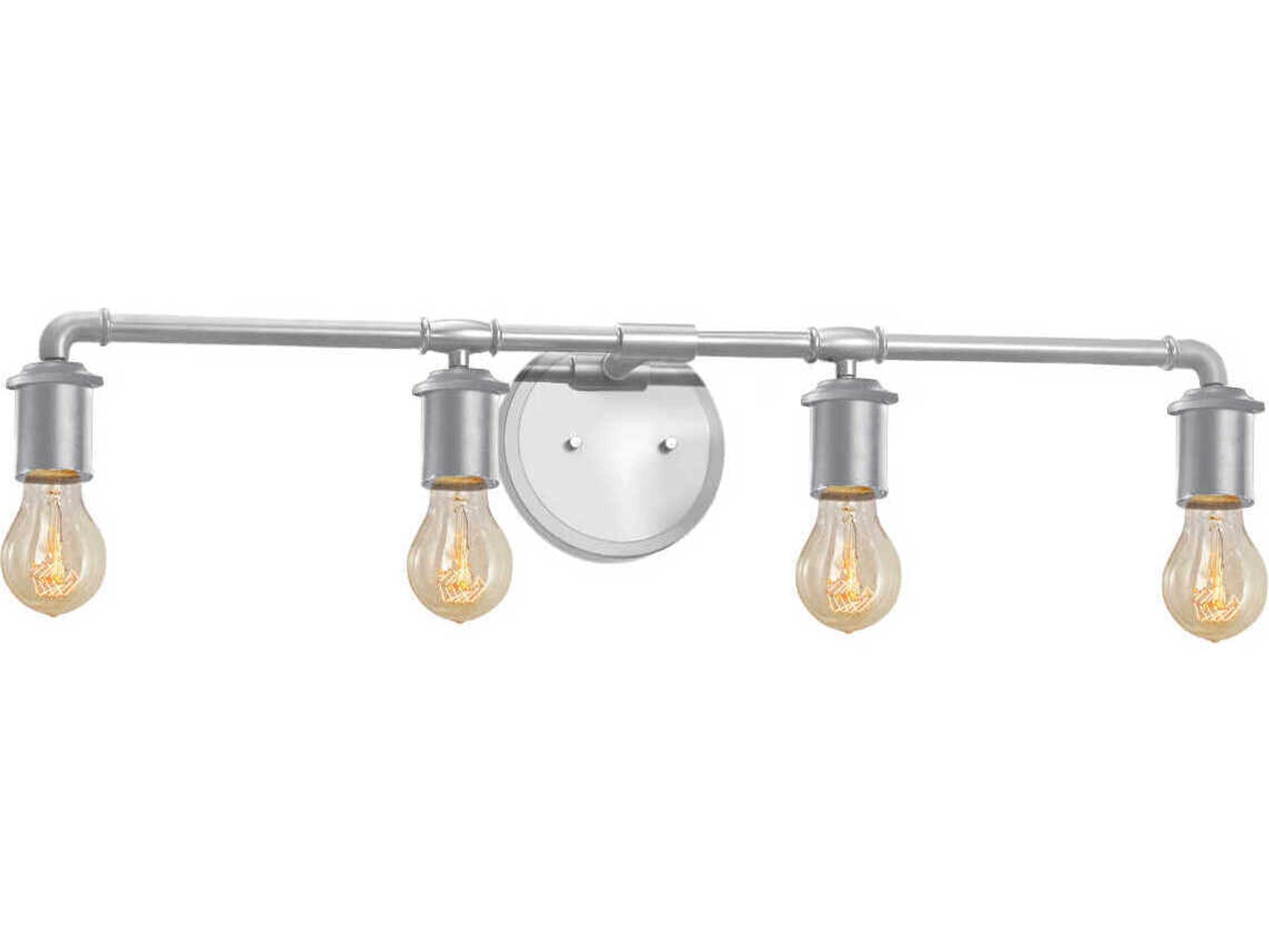 Justice Design Group 4-Light Nickel Vanity Light