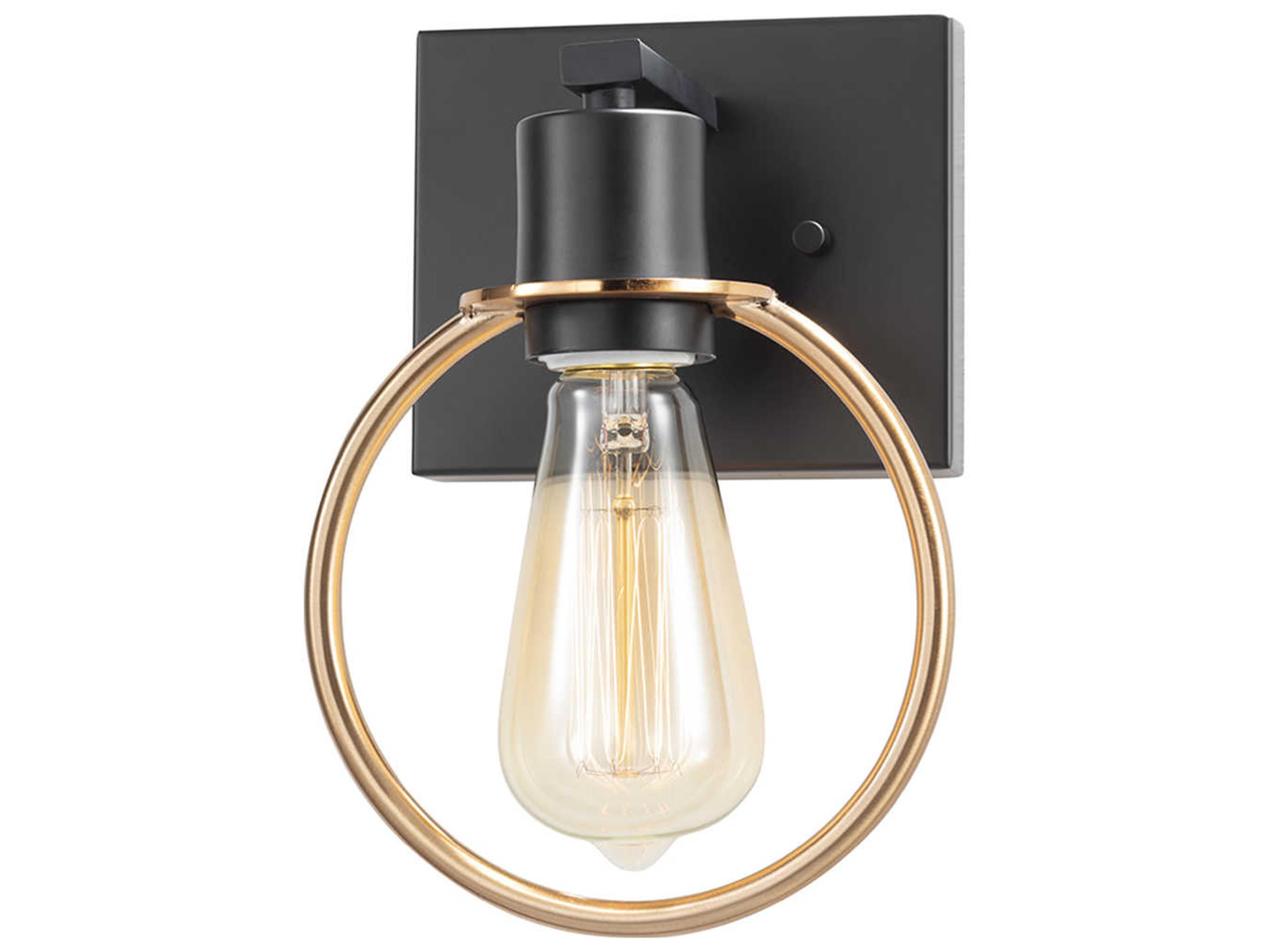 Justice Design Group 1-Light Black Wall Sconce