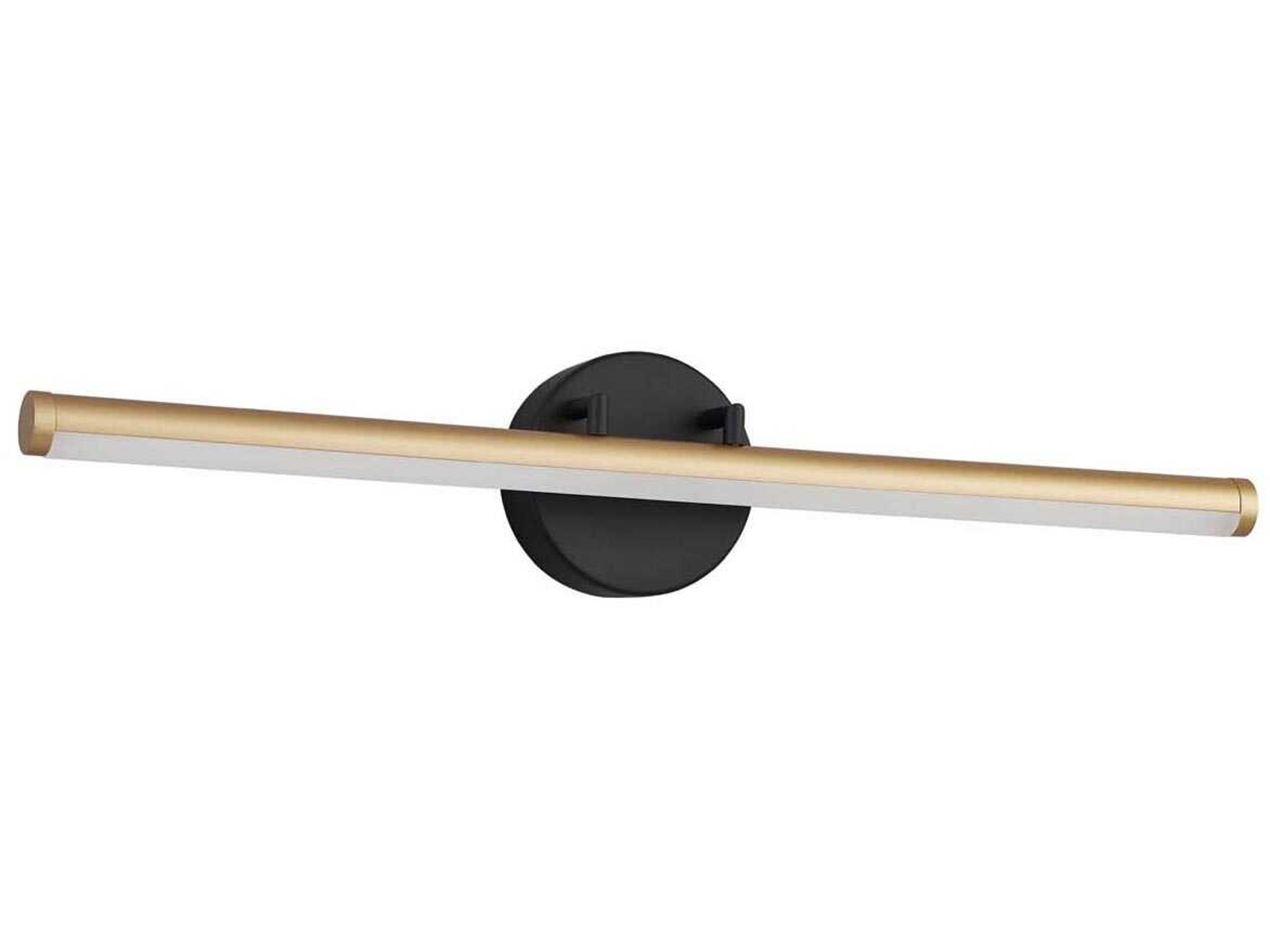 Justice Design Group Matte Black Brass LED Vanity Light