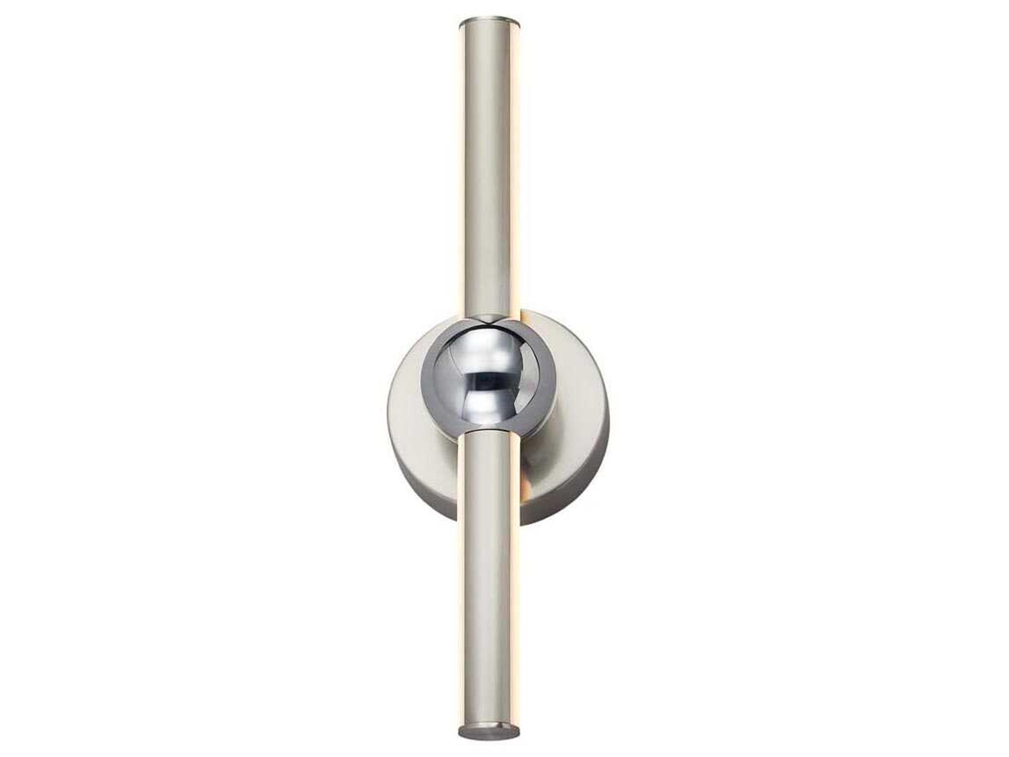 Justice Design Group Brushed Nickel Chrome LED Vanity Light