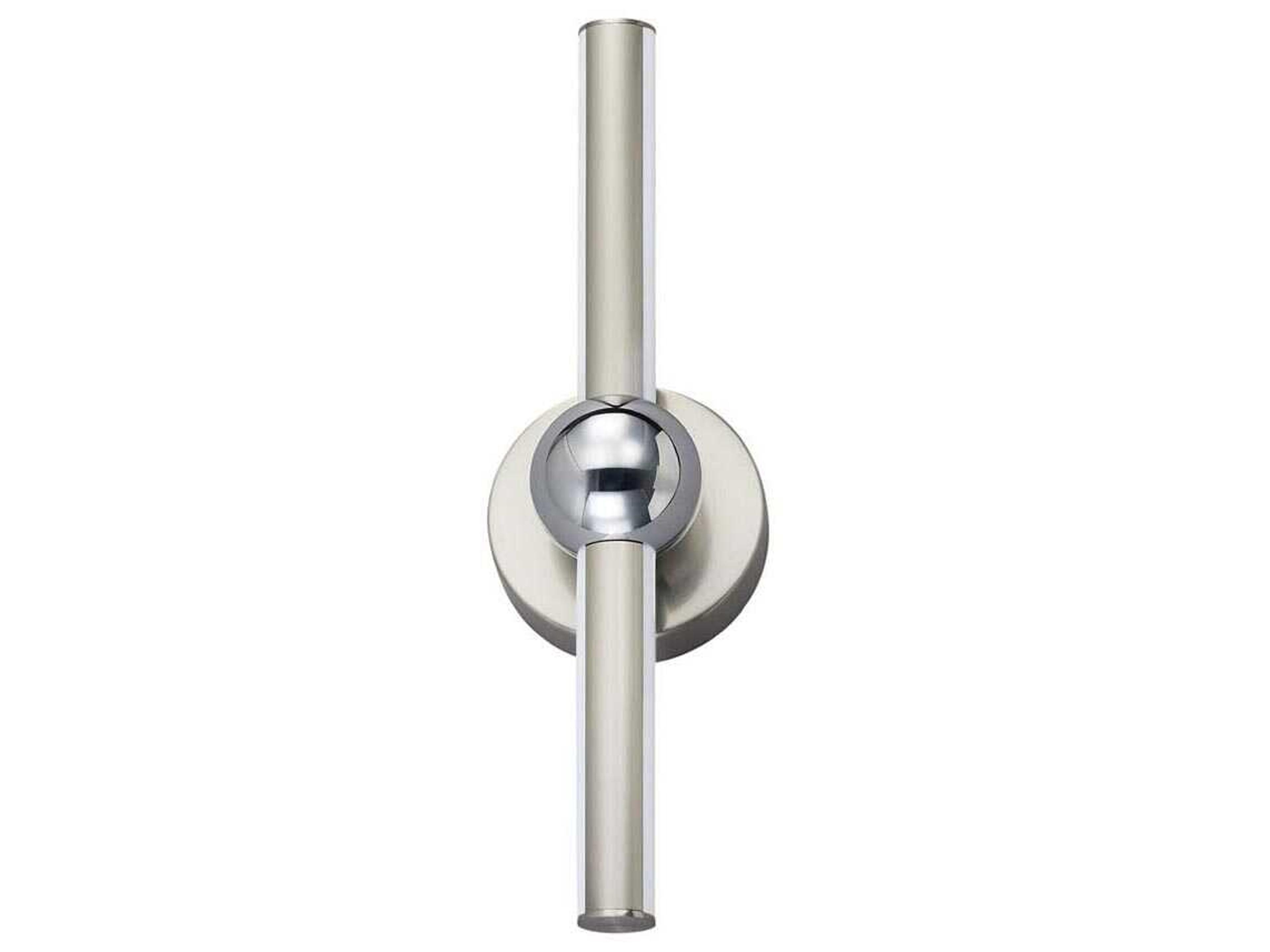 Justice Design Group Brushed Nickel Chrome LED Vanity Light