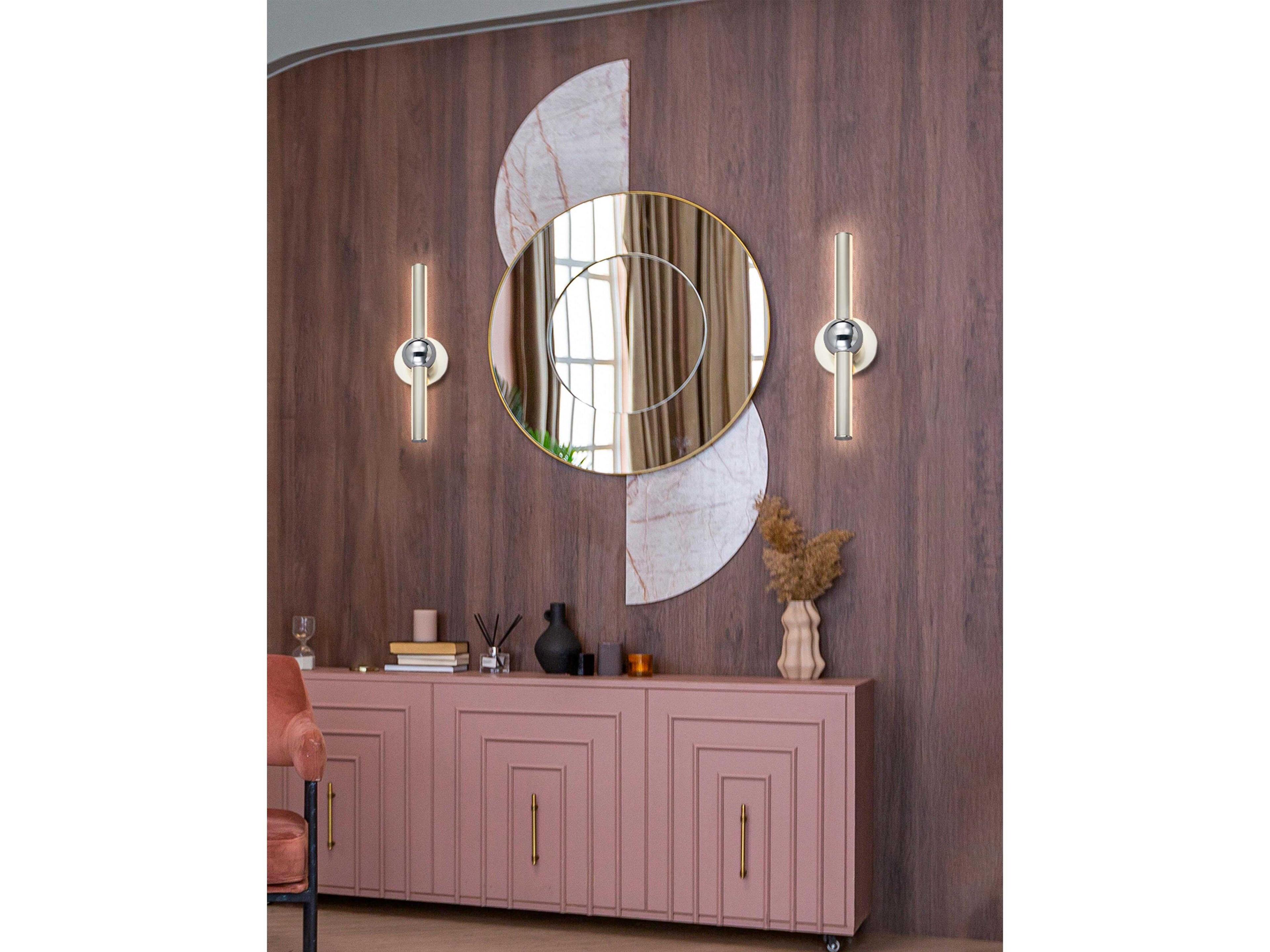 Justice Design Group Brushed Nickel Chrome LED Vanity Light