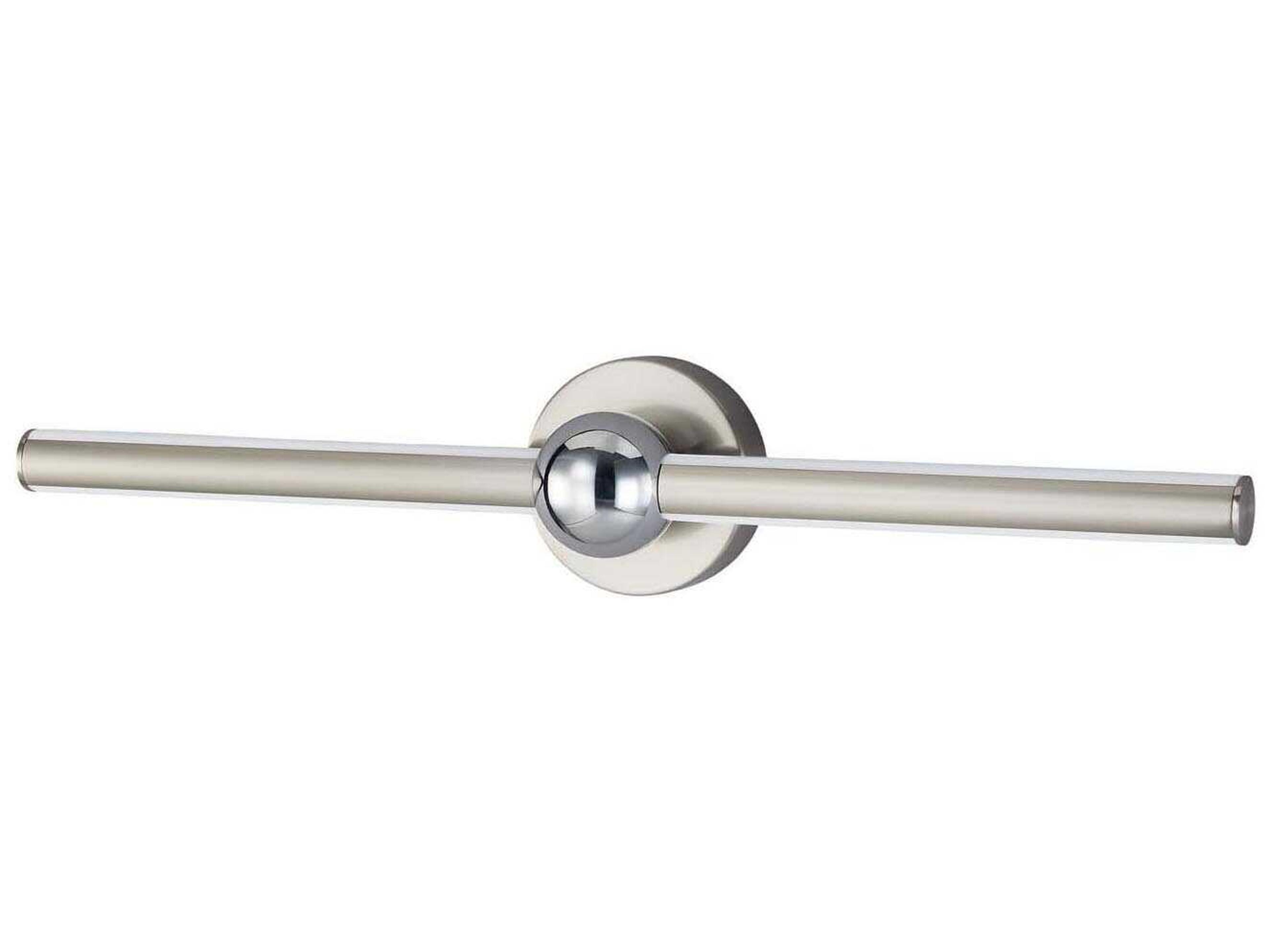 Justice Design Group Brushed Nickel Chrome LED Vanity Light
