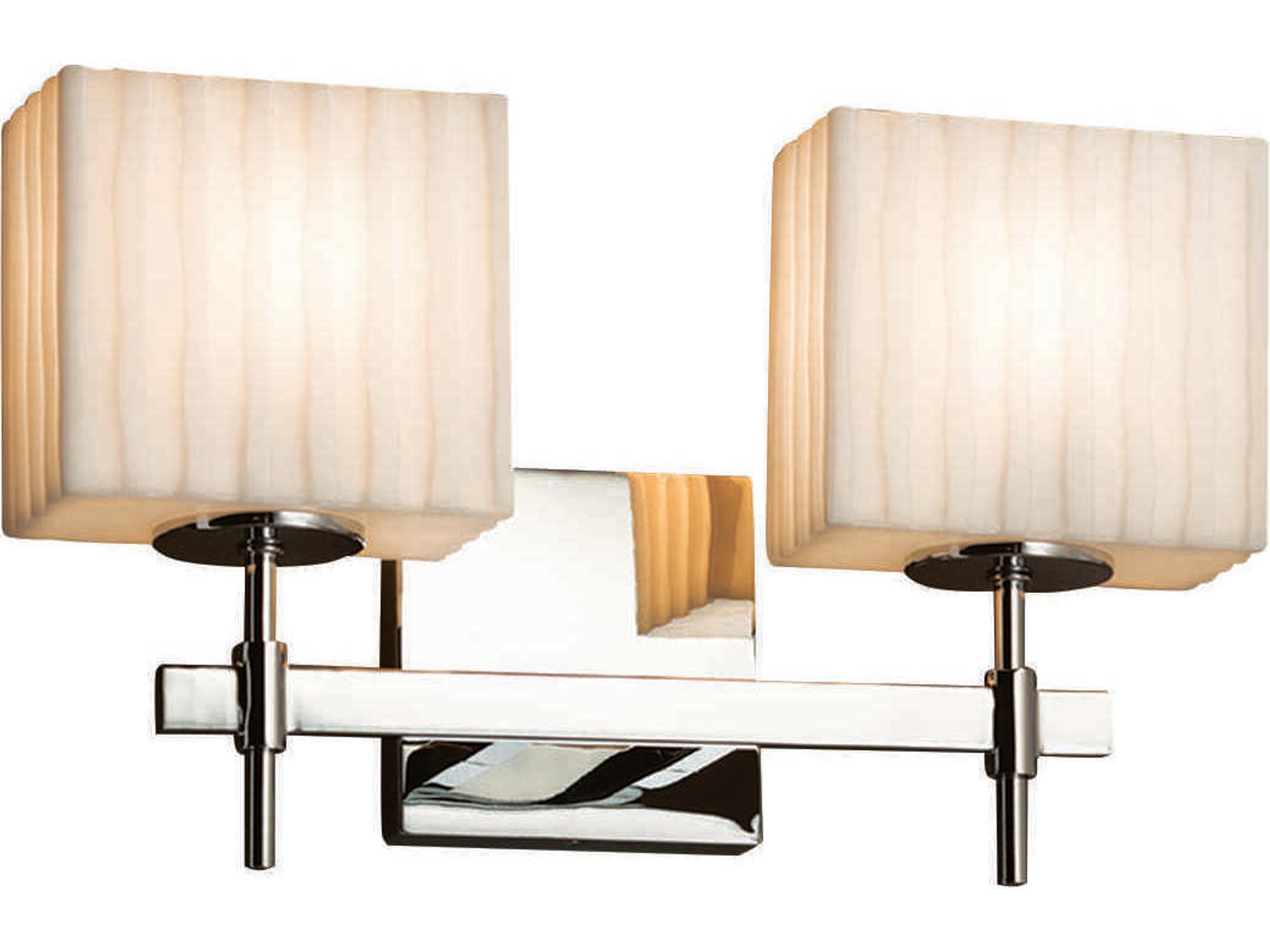 Porcelina 2-Light Chrome Vanity Light