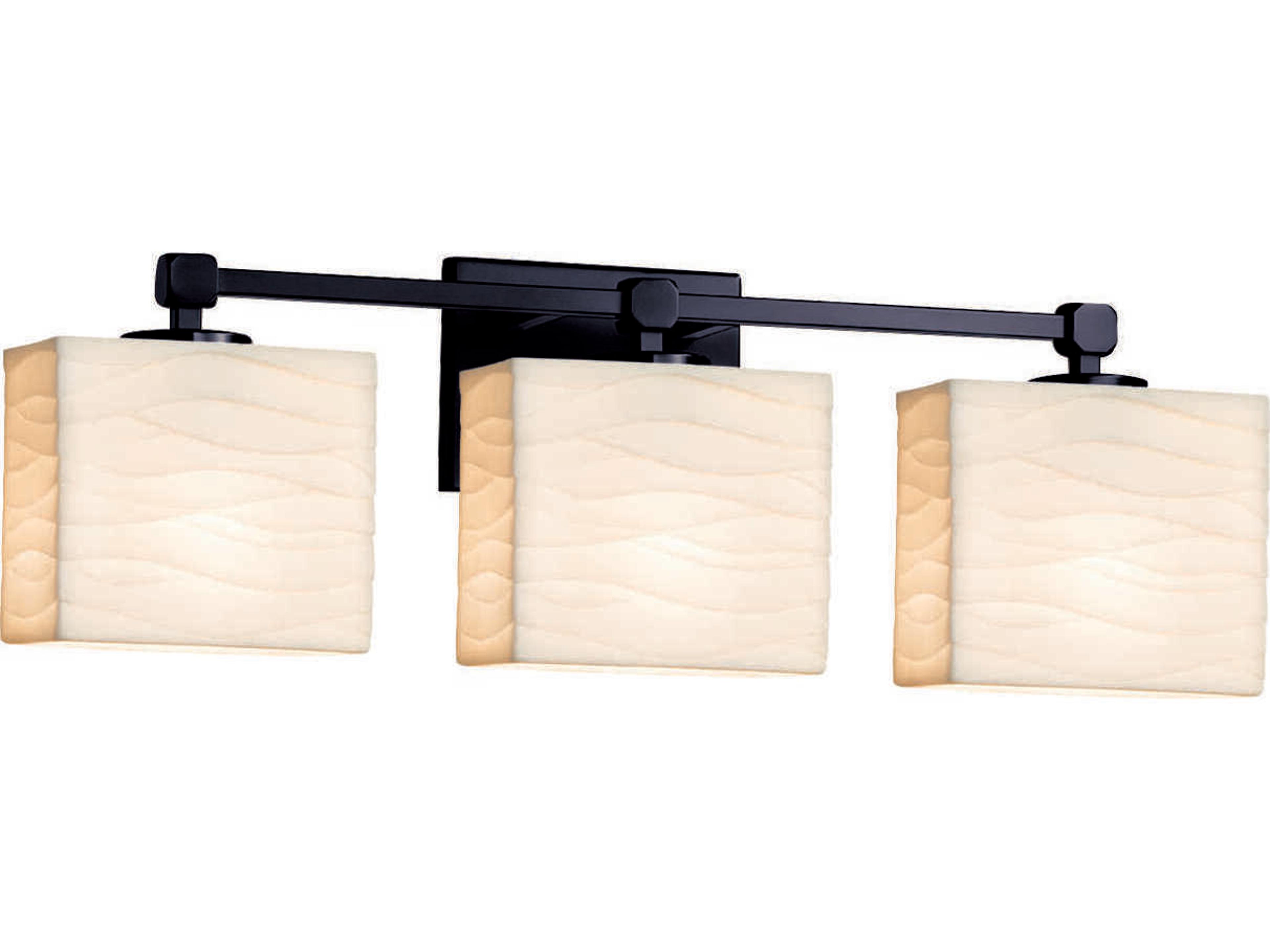 Porcelina 3-Light Black Vanity Light