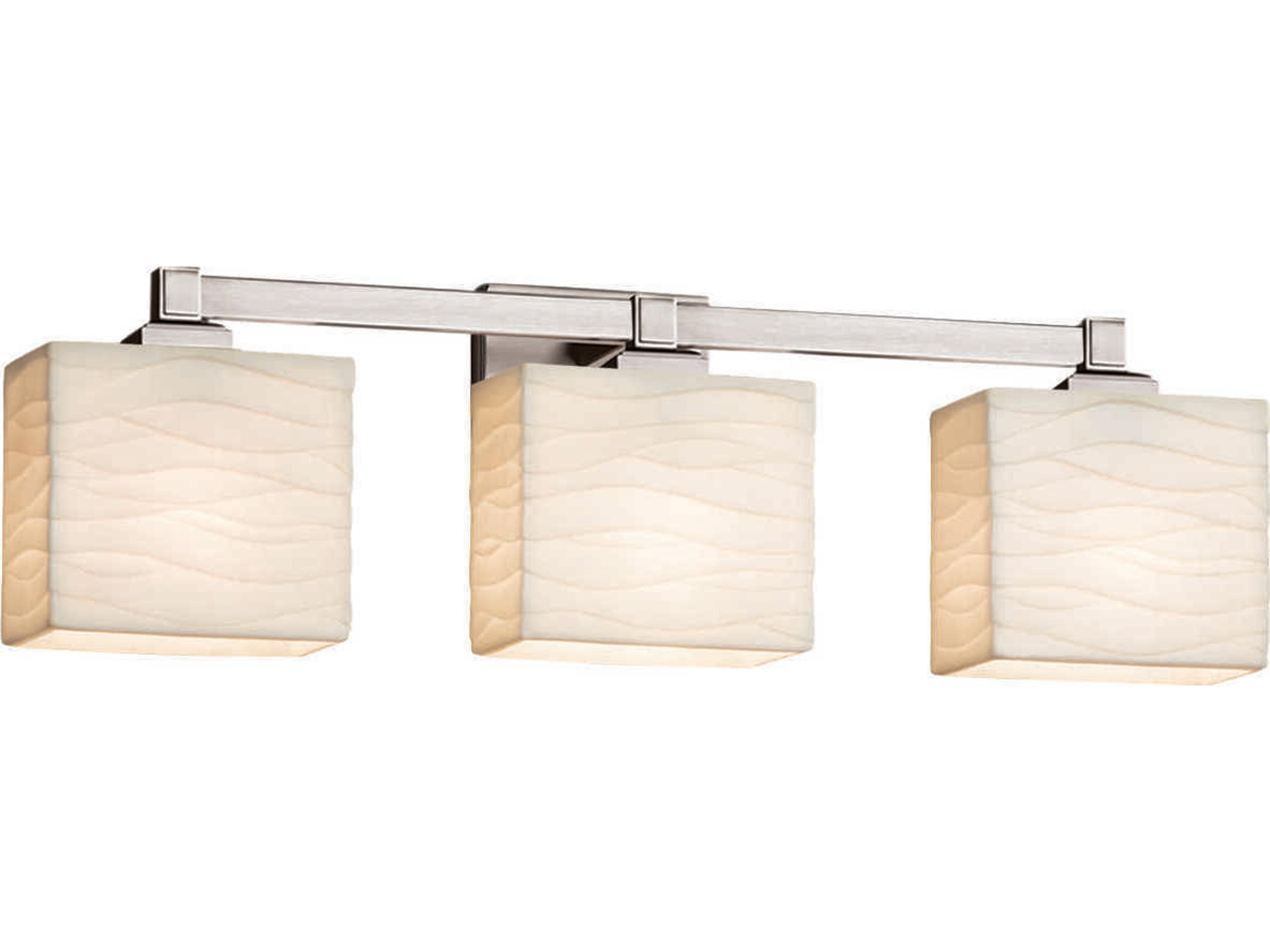 Justice Design Group Porcelina 3-Light Bronze Vanity Light