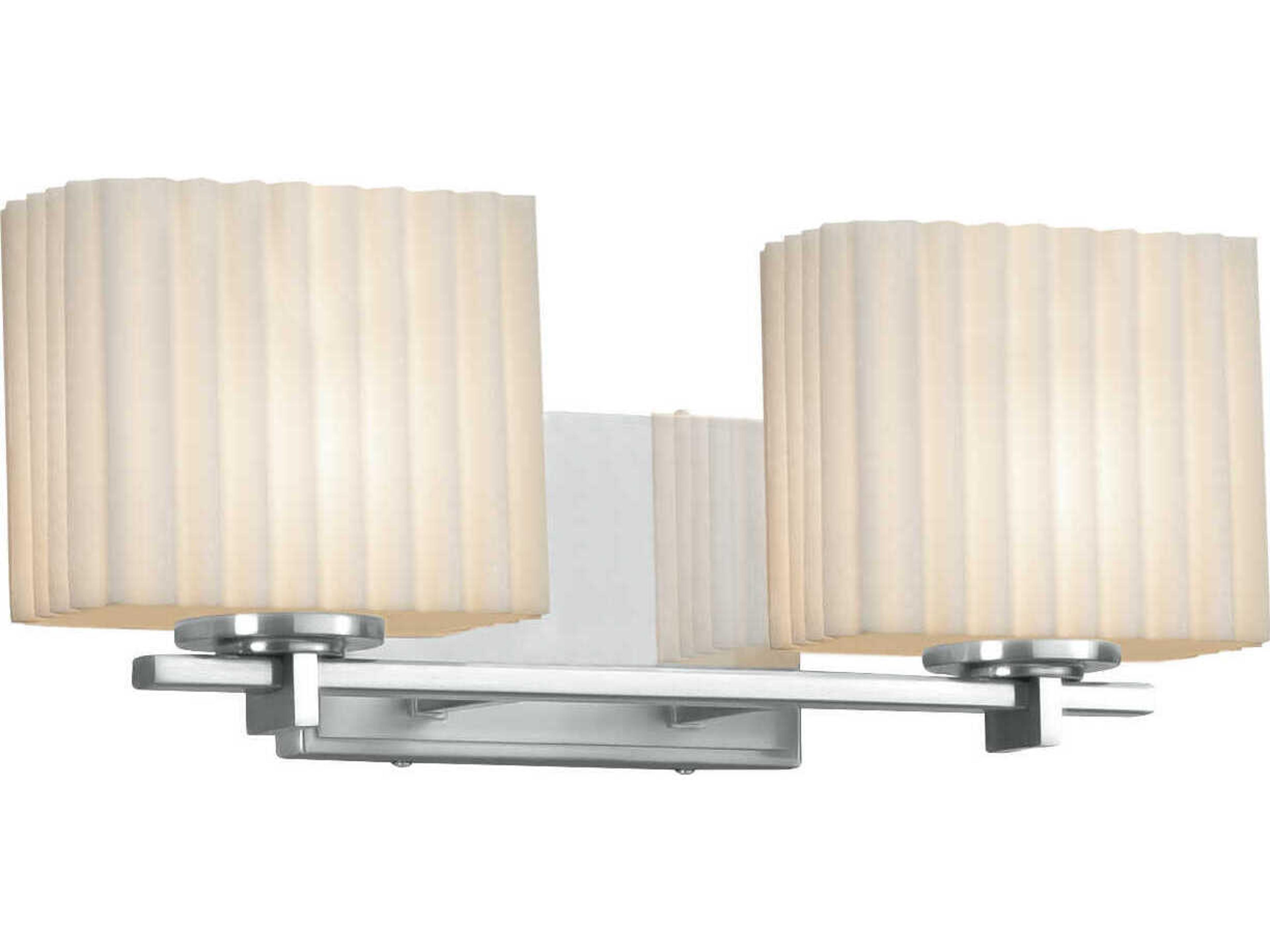 Porcelina 2-Light Nickel Vanity Light