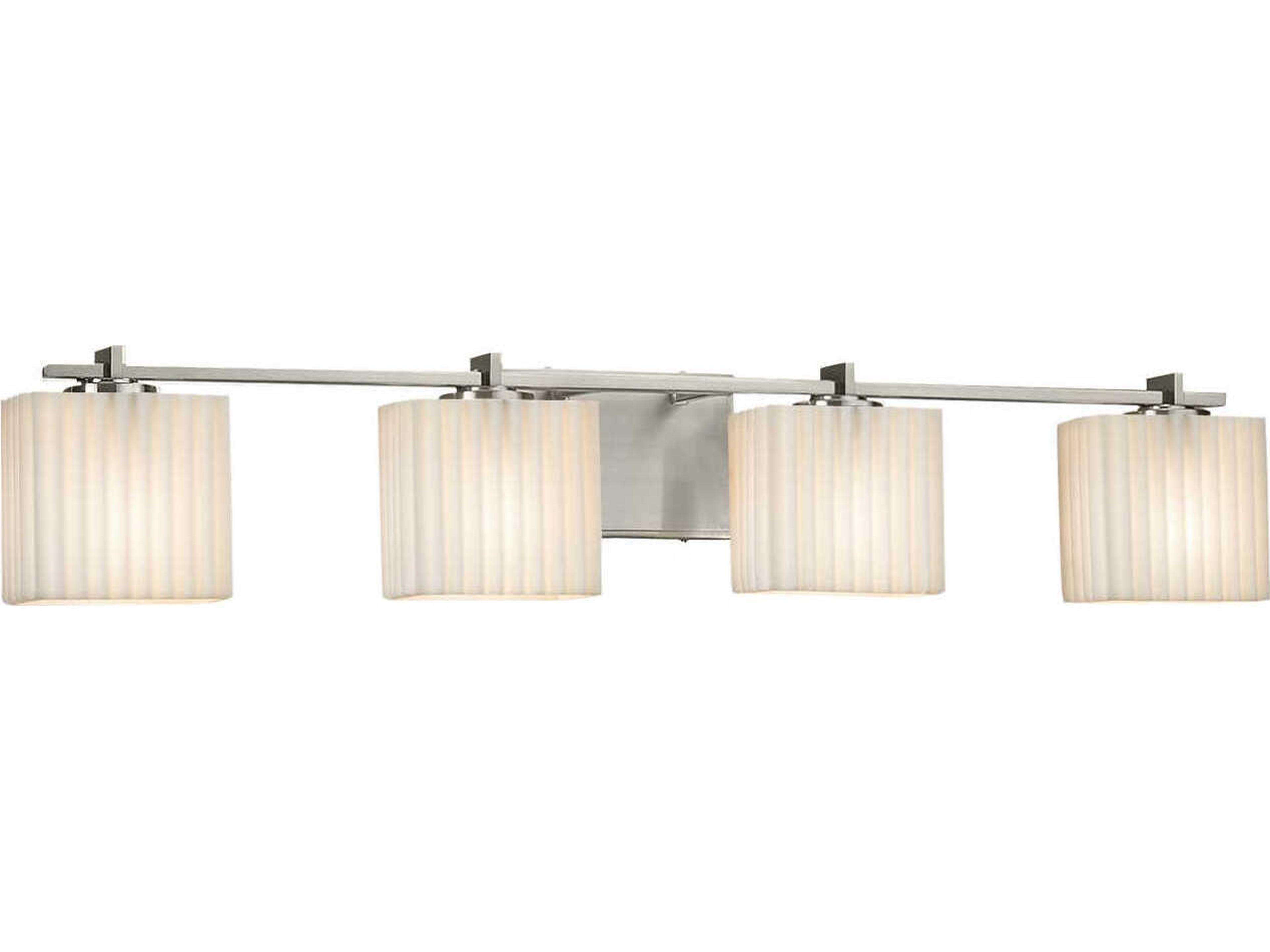 Porcelina 4-Light Nickel Vanity Light