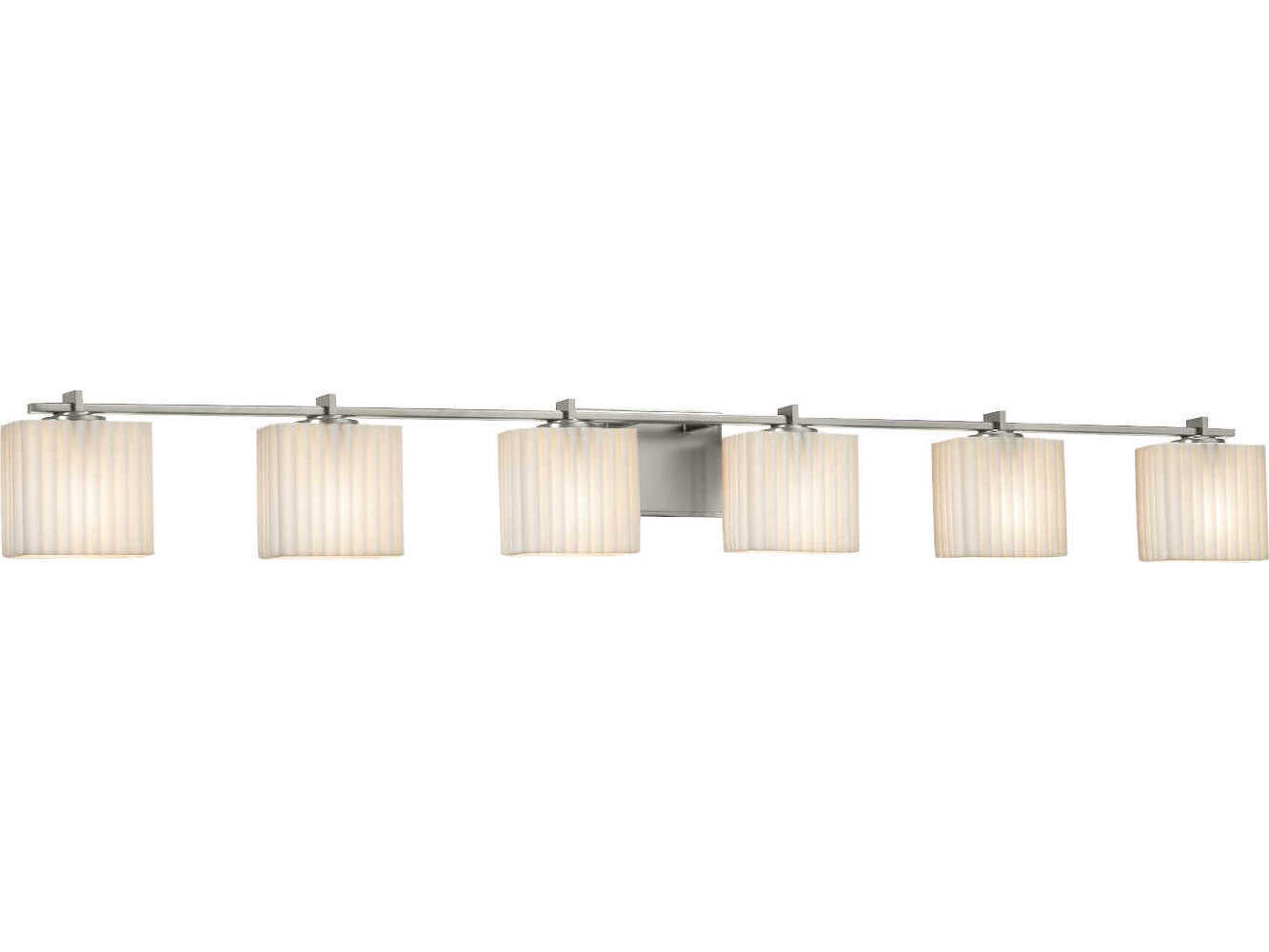 Porcelina 6-Light Nickel Vanity Light