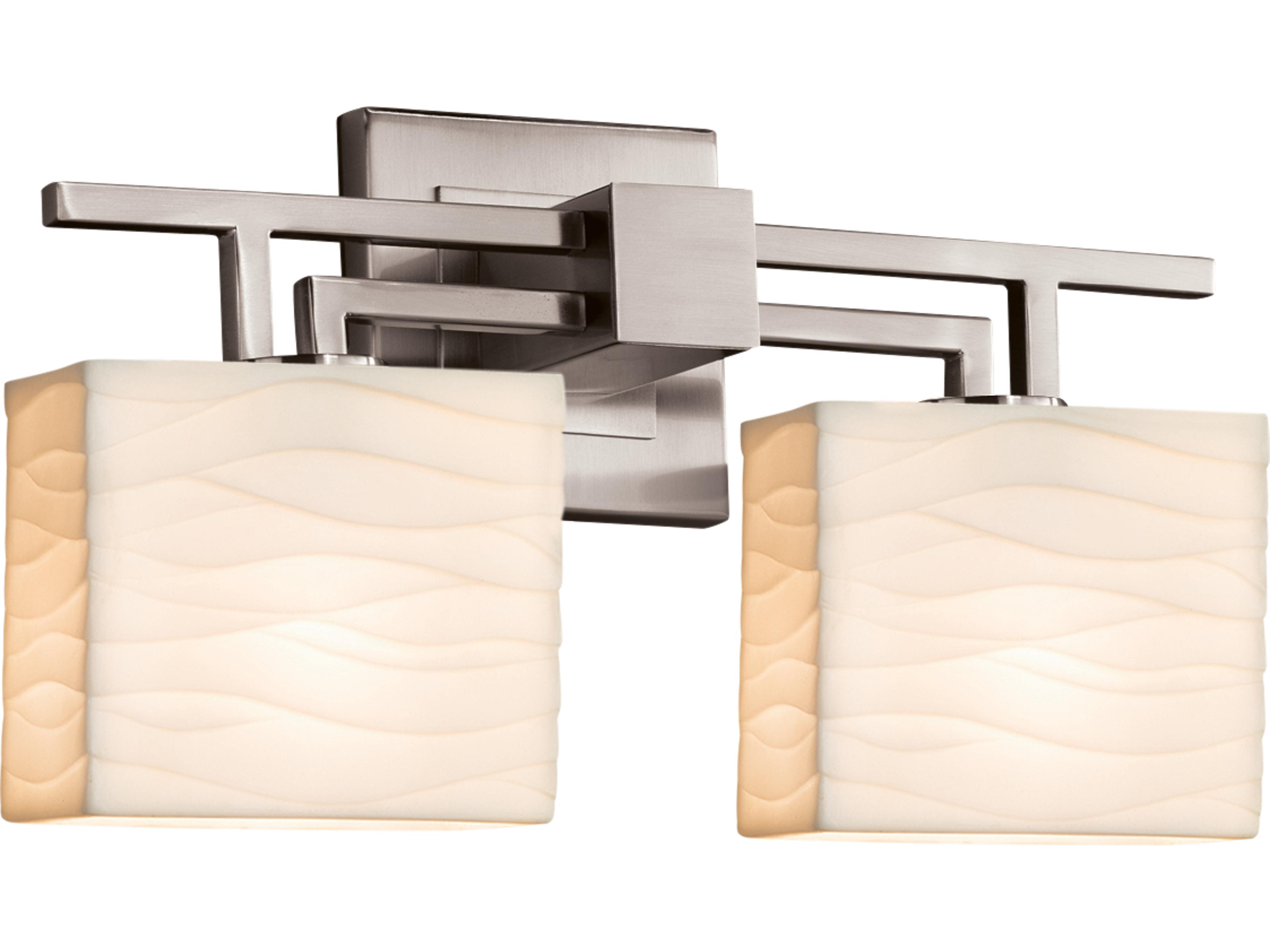 Porcelina 2-Light Nickel Vanity Light