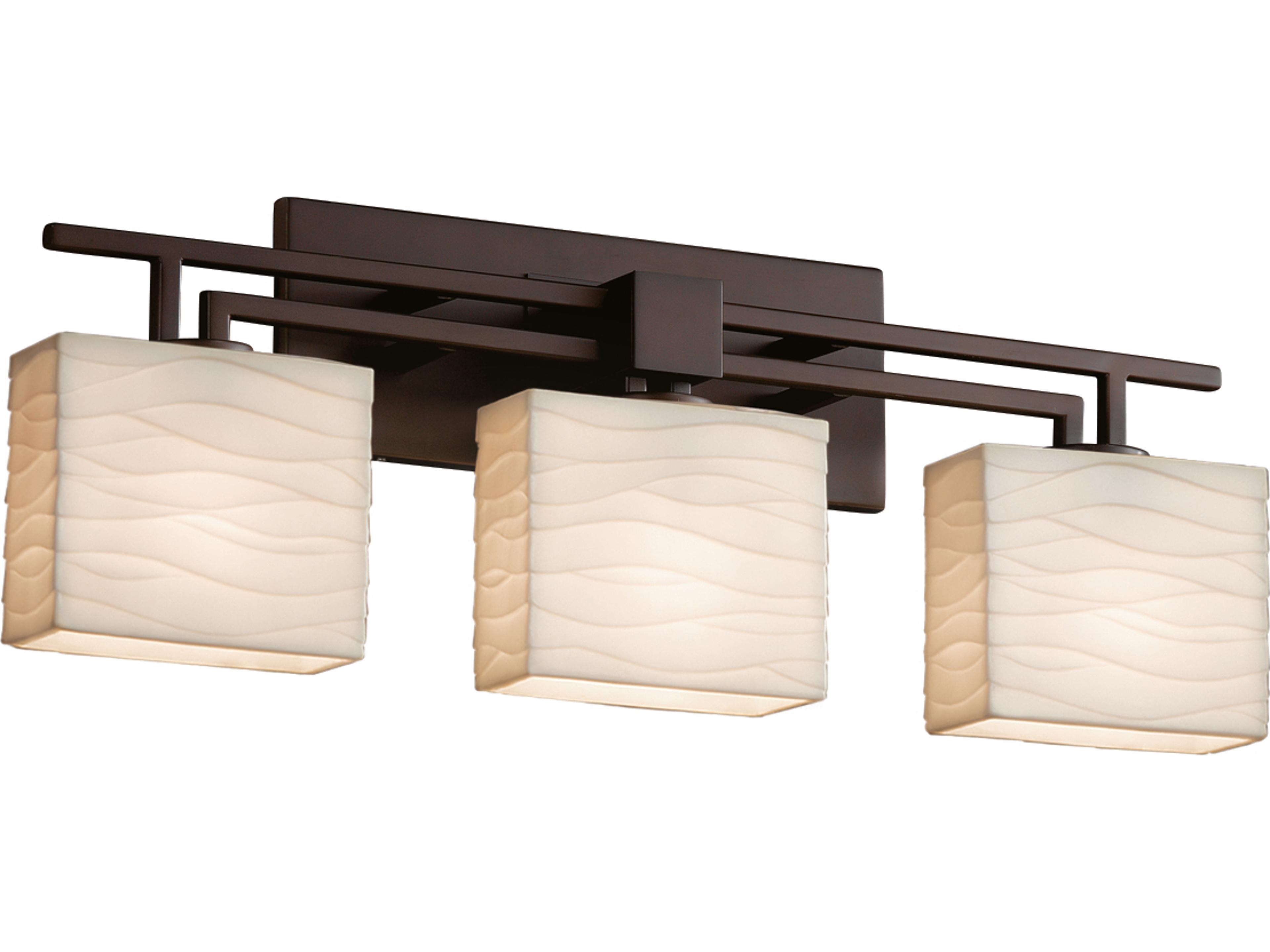 Porcelina 3-Light Bronze Vanity Light
