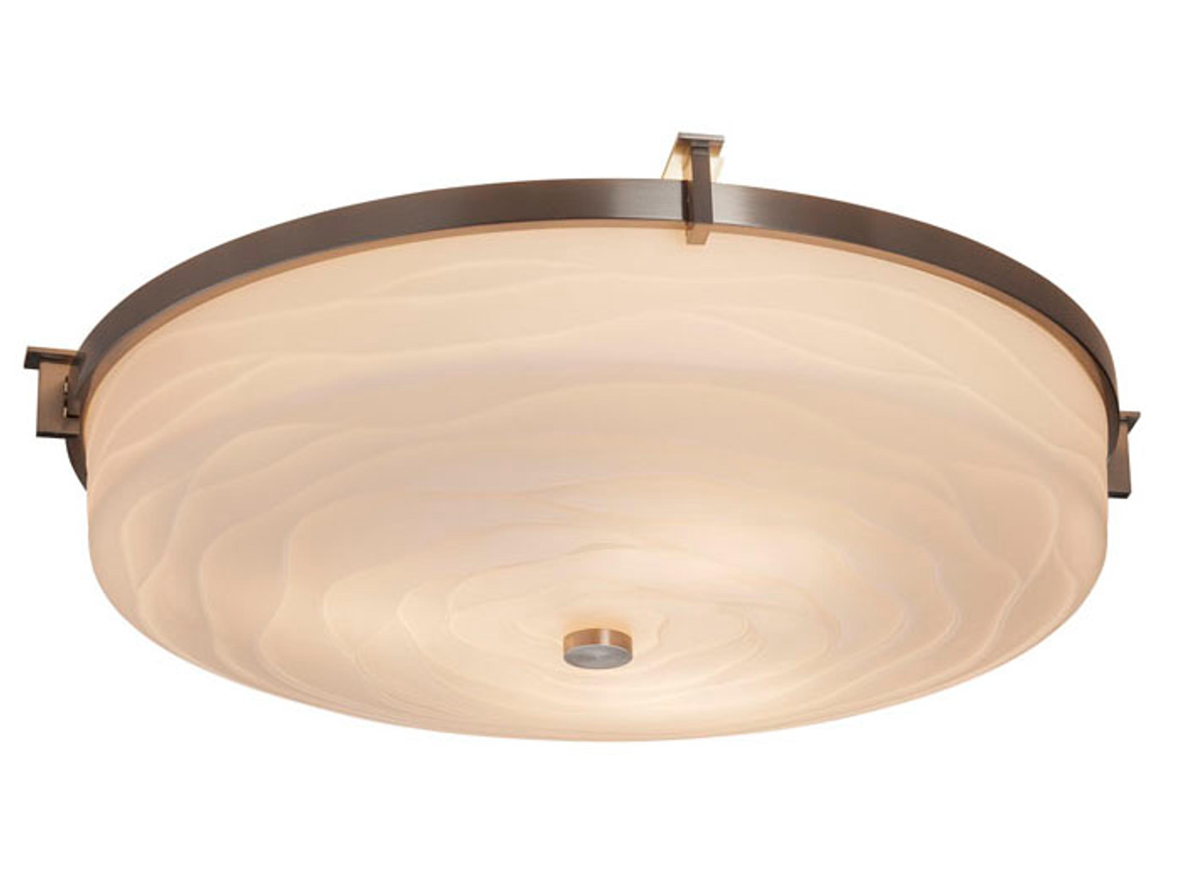 Porcelina 3-Light Nickel Round Flush Mount