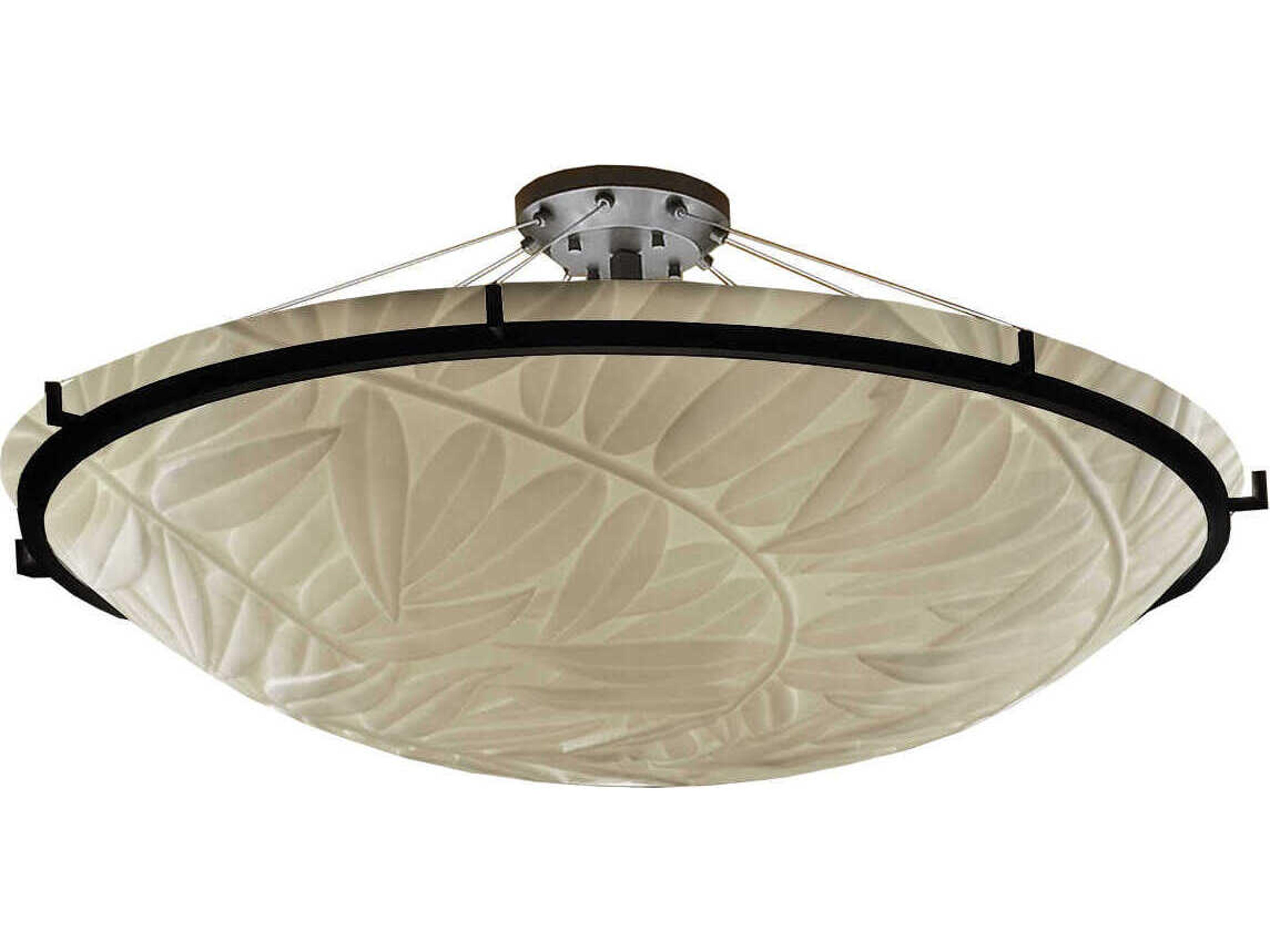 Porcelina 8-Light Black Bowl Semi Flush Mount