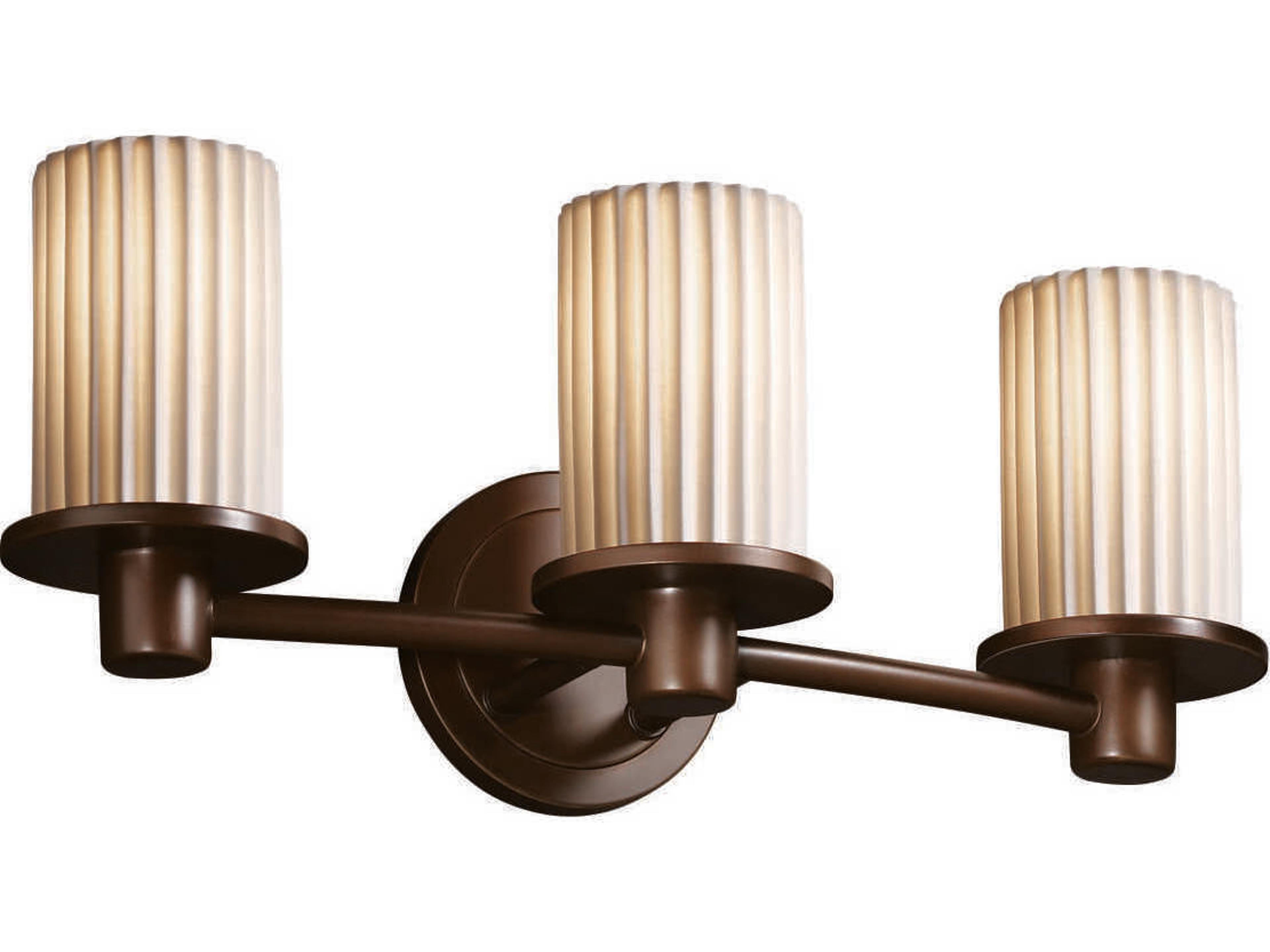 Limoges 3-Light Bronze Vanity Light