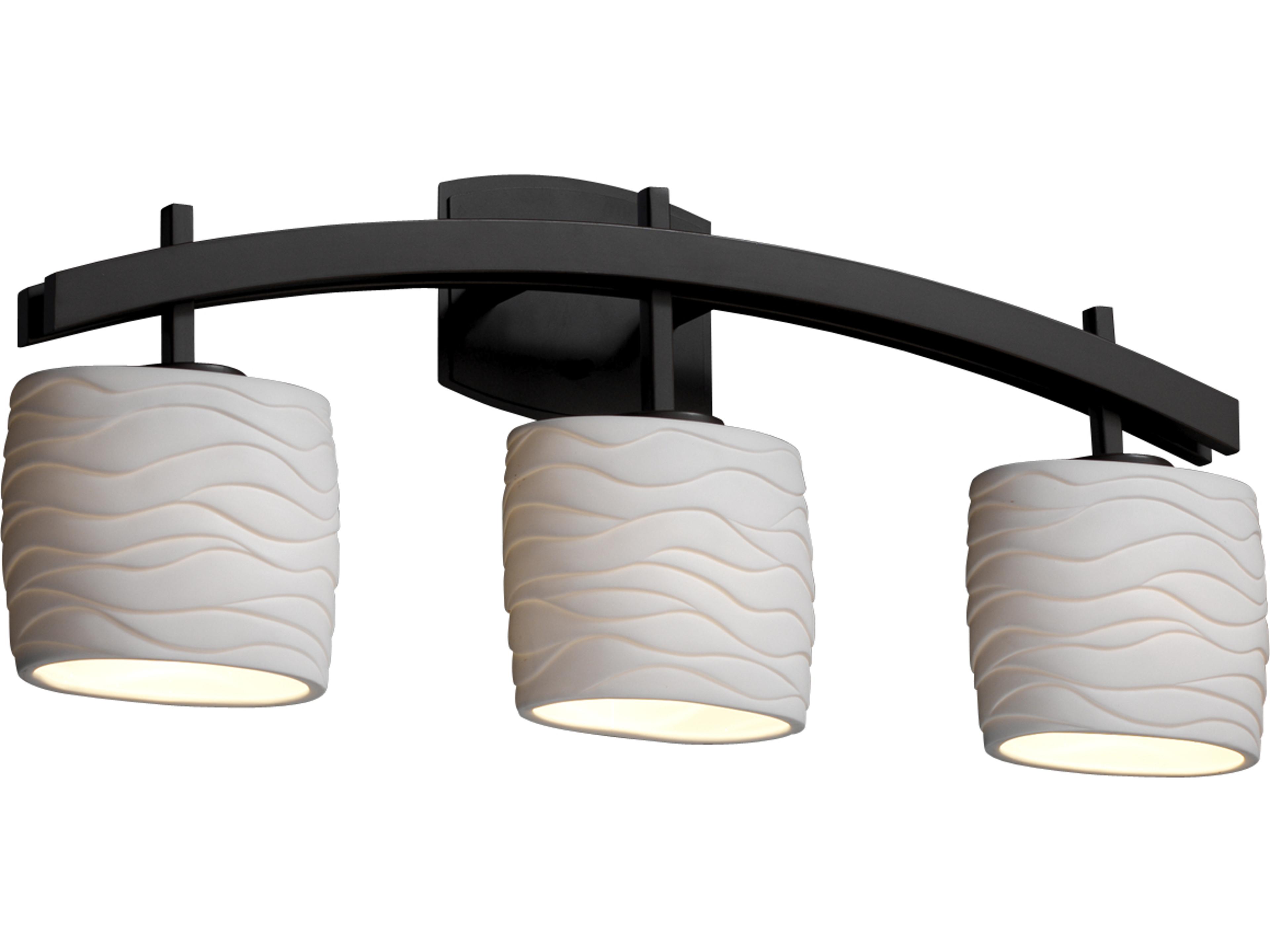 Limoges 3-Light Black Vanity Light