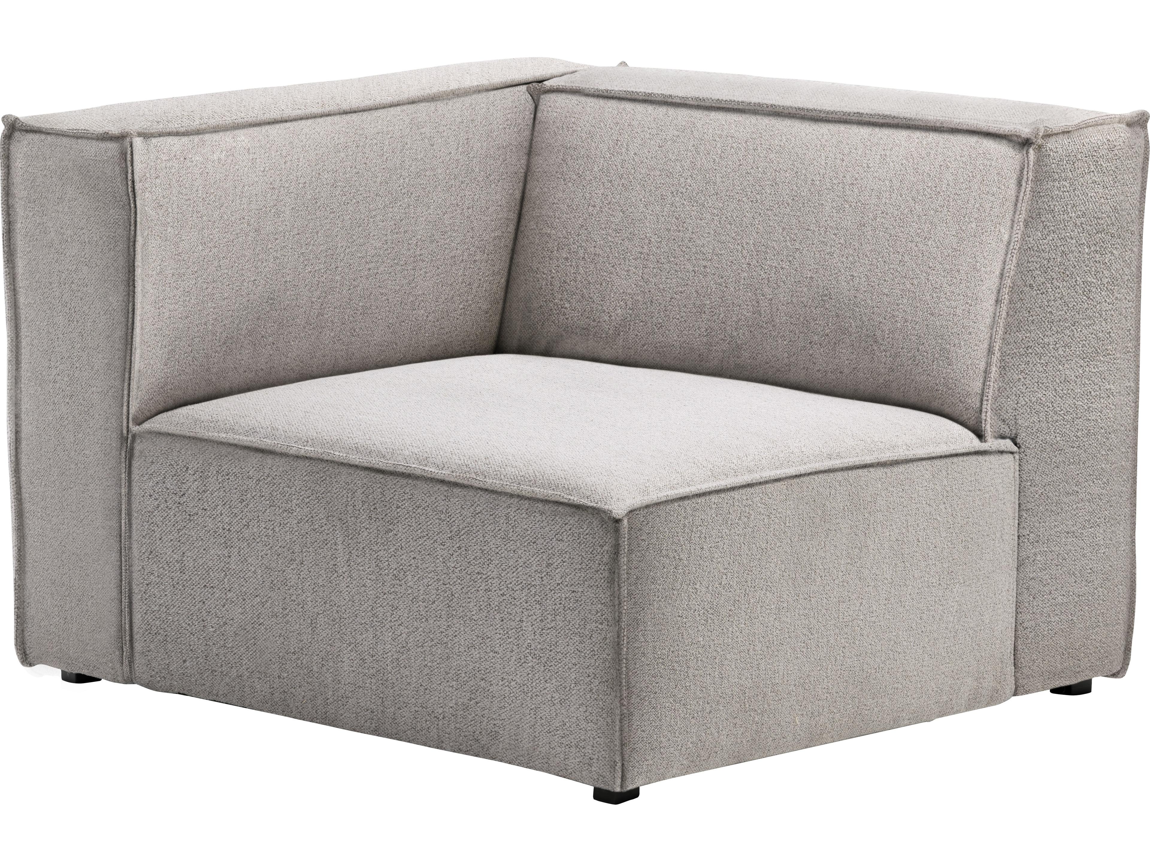 Beacon Wide Beige Upholstered Sectional Sofa