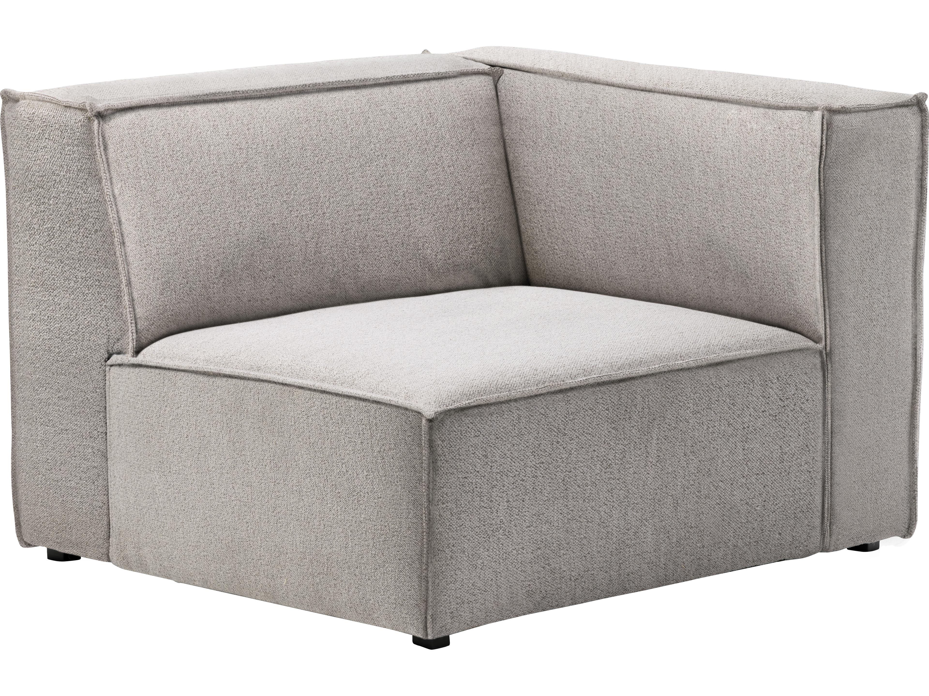 Beacon Wide Gray Upholstered Sectional Sofa