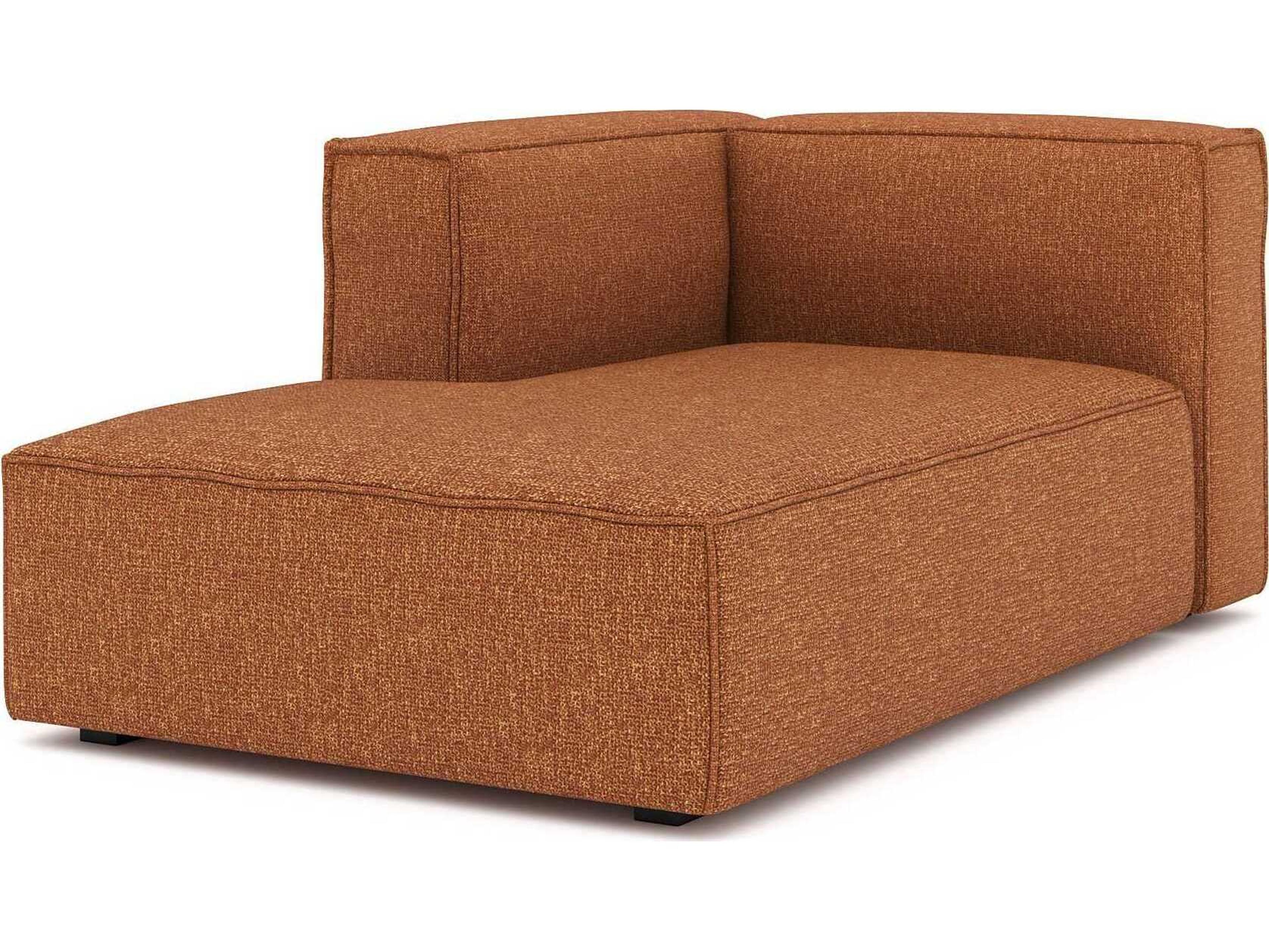 Beacon Bjorn Rust Orange Upholstered Chaise