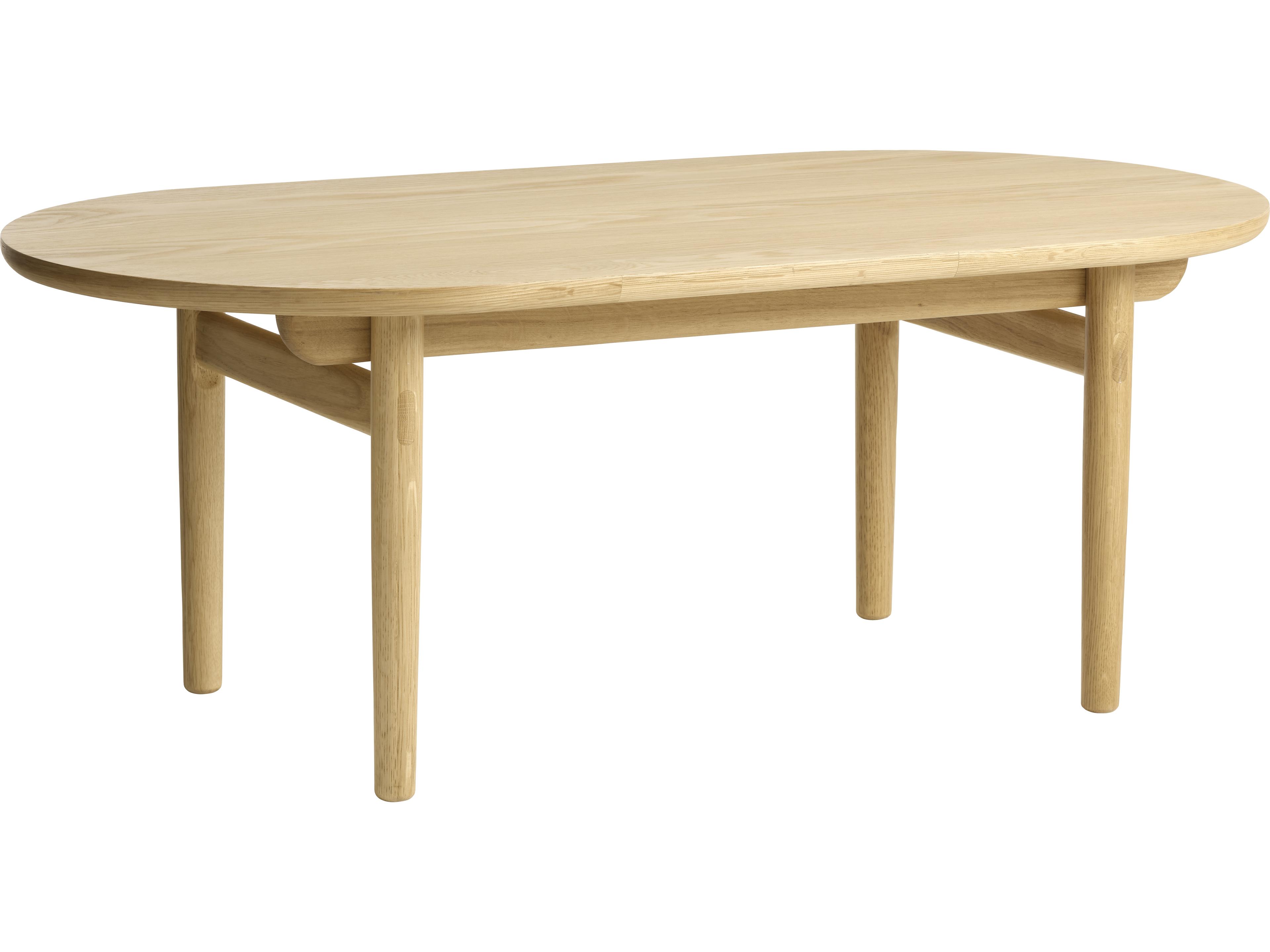 Carno Oval Wood Natural Oak Coffee Table