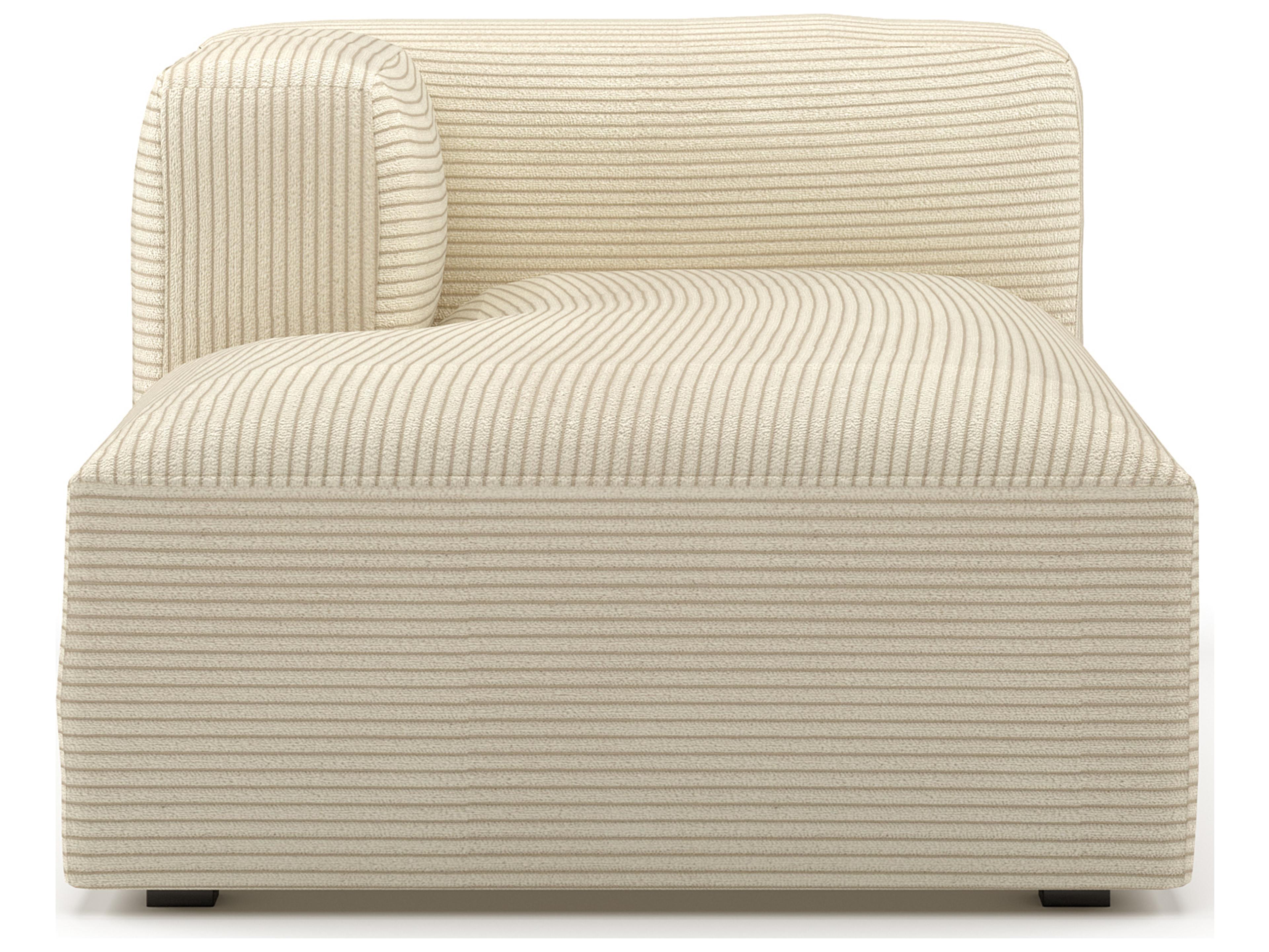 Unique Furniture Fenway Wide Beige Upholstered Sectional Sofa