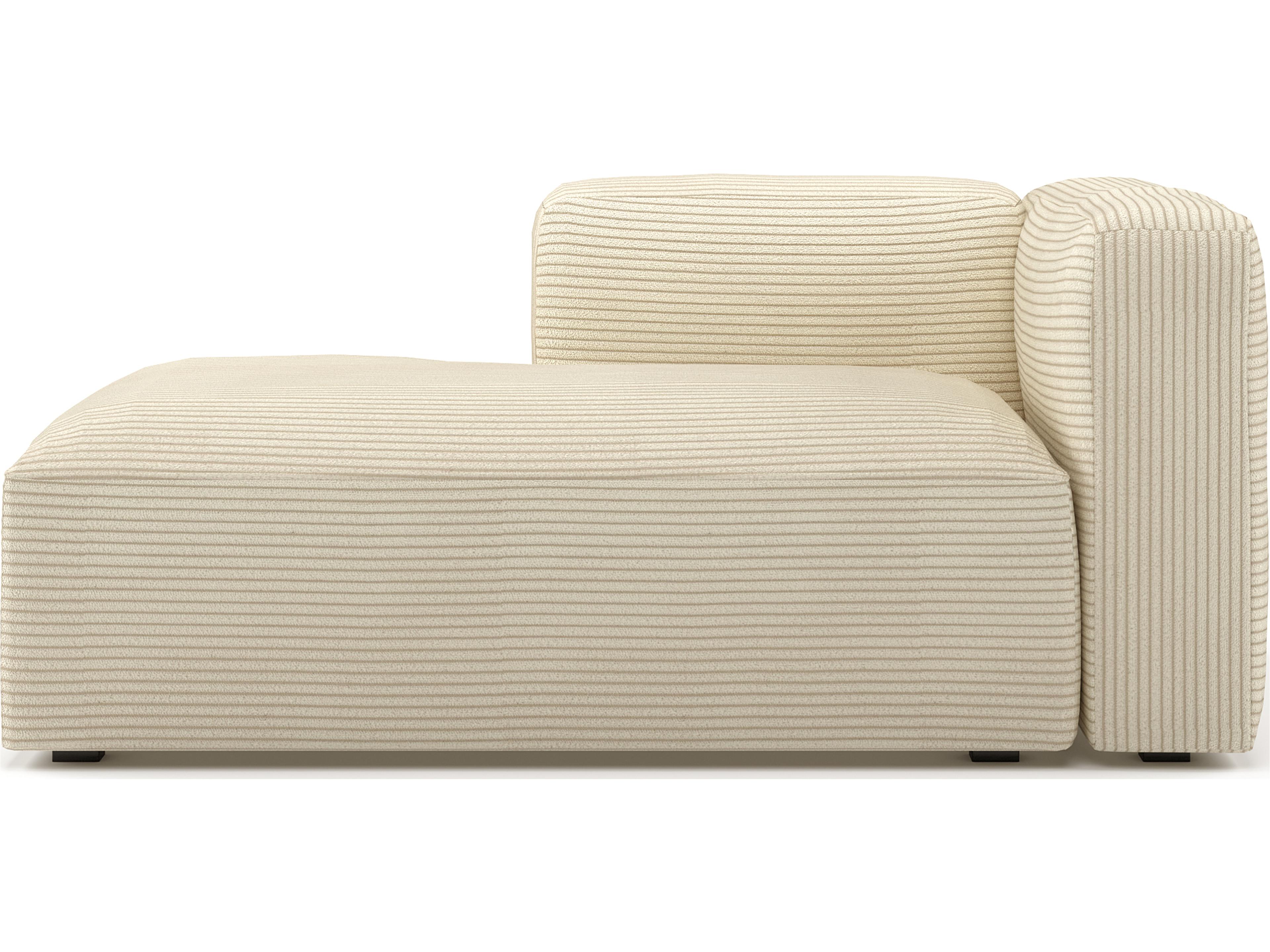 Unique Furniture Fenway Wide Beige Upholstered Sectional Sofa