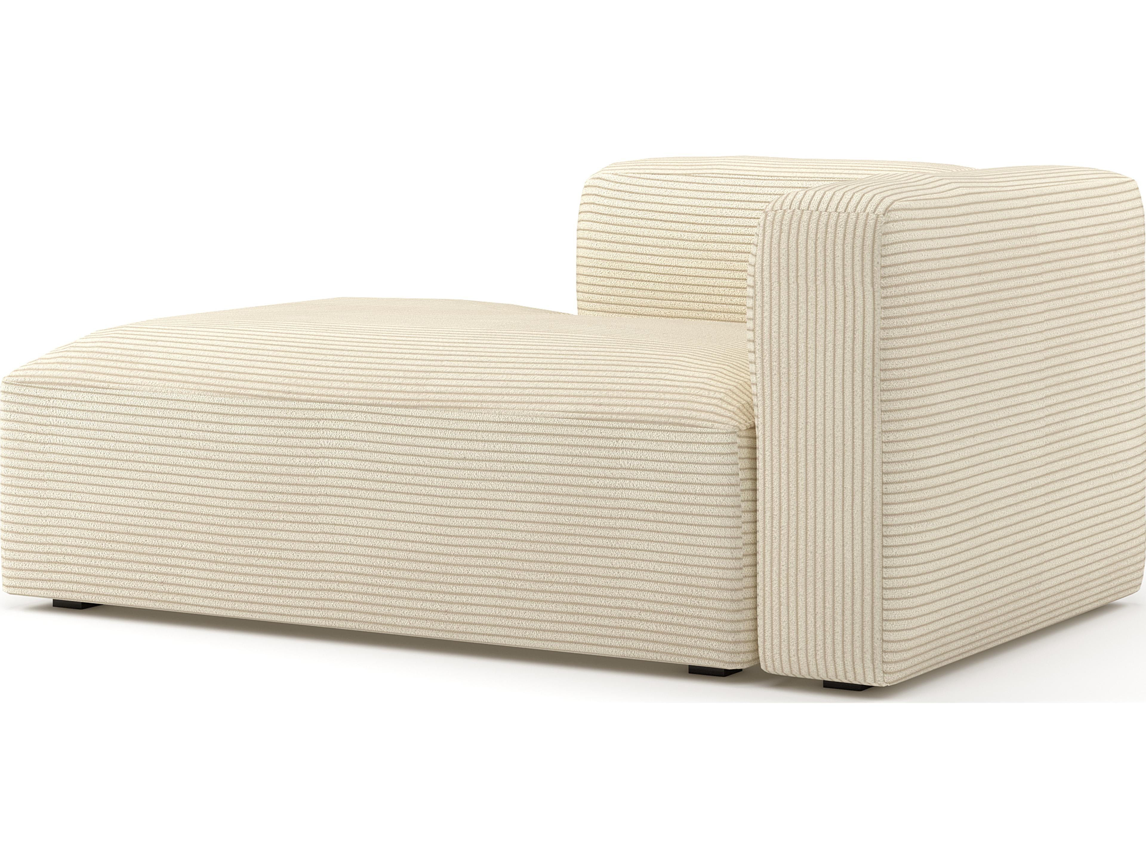 Unique Furniture Fenway Wide Beige Upholstered Sectional Sofa