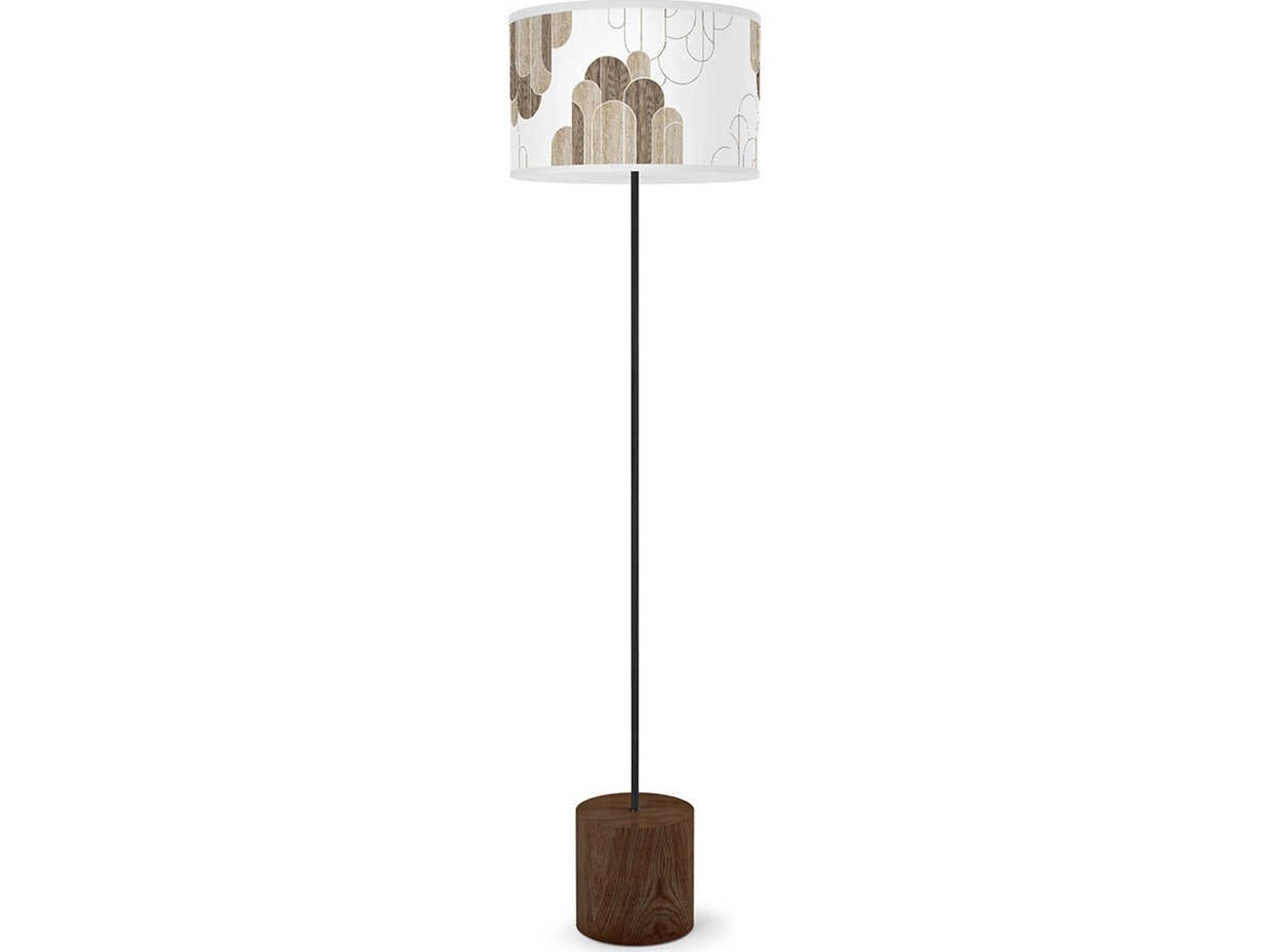 Arch Printed Brown Floor Lamp