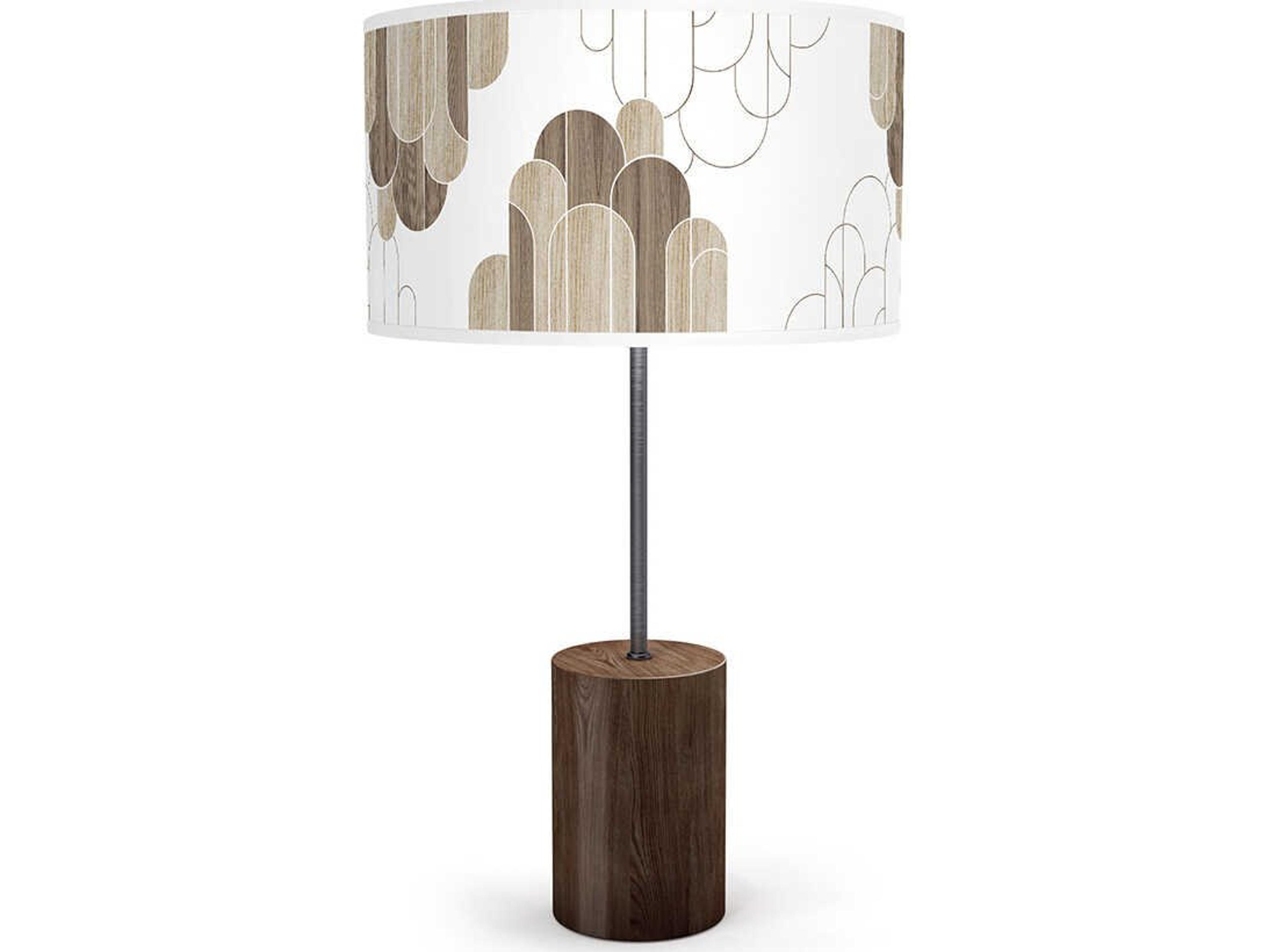 Arch Printed Chuck Brown Buffet Lamp
