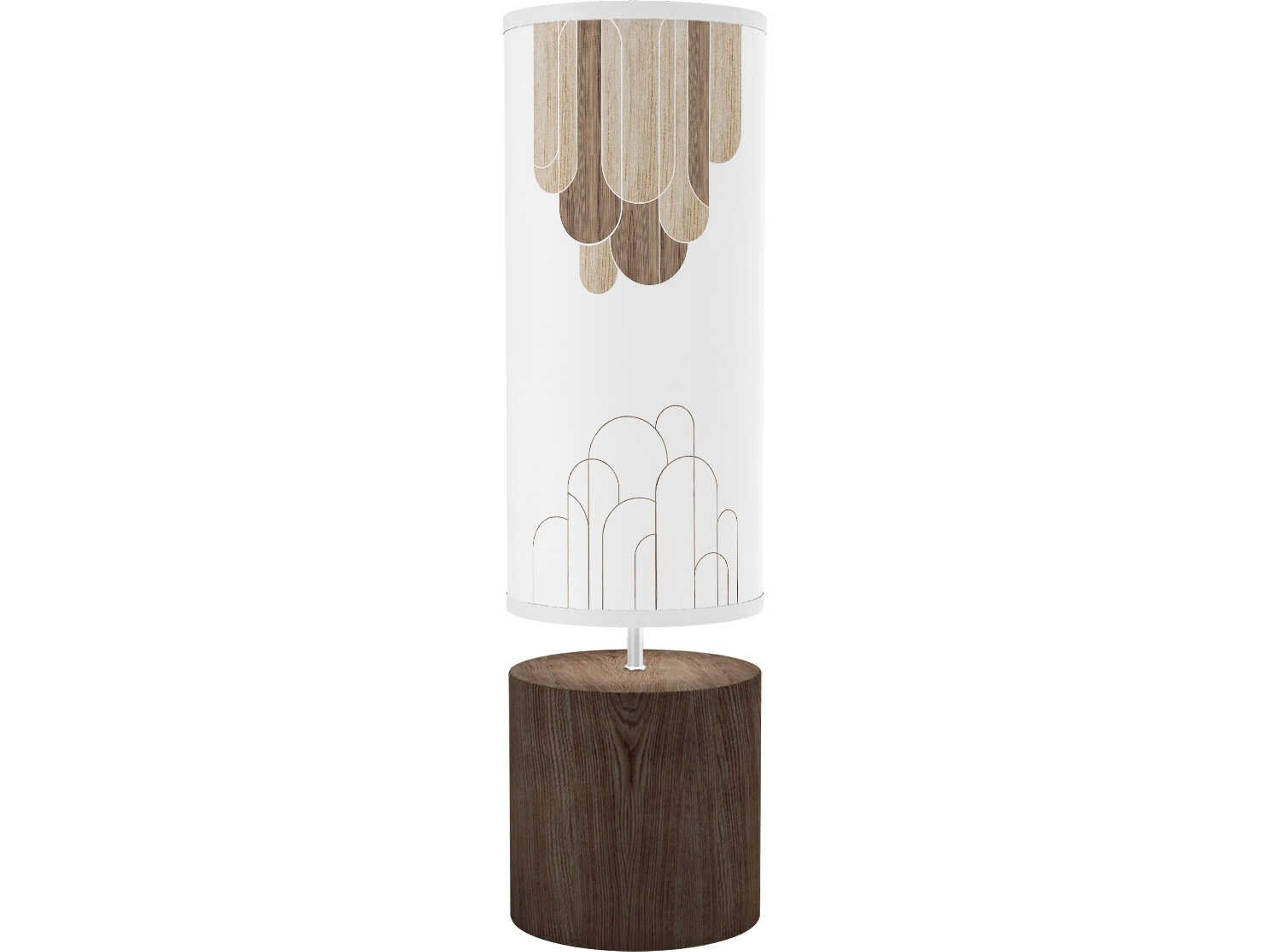 Arch Printed Spin Brown Buffet Lamp