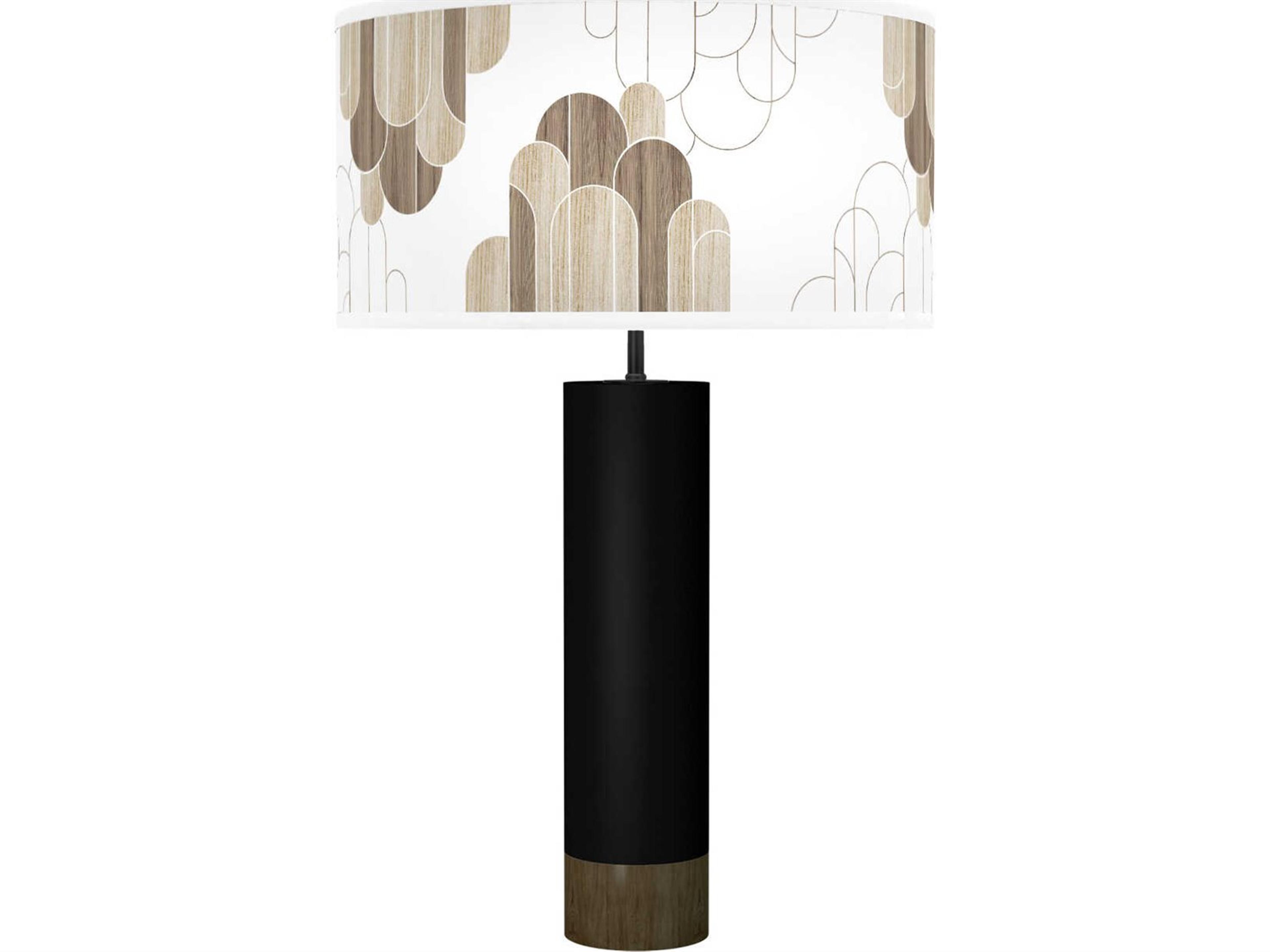 Arch Printed Thad Black Buffet Lamp