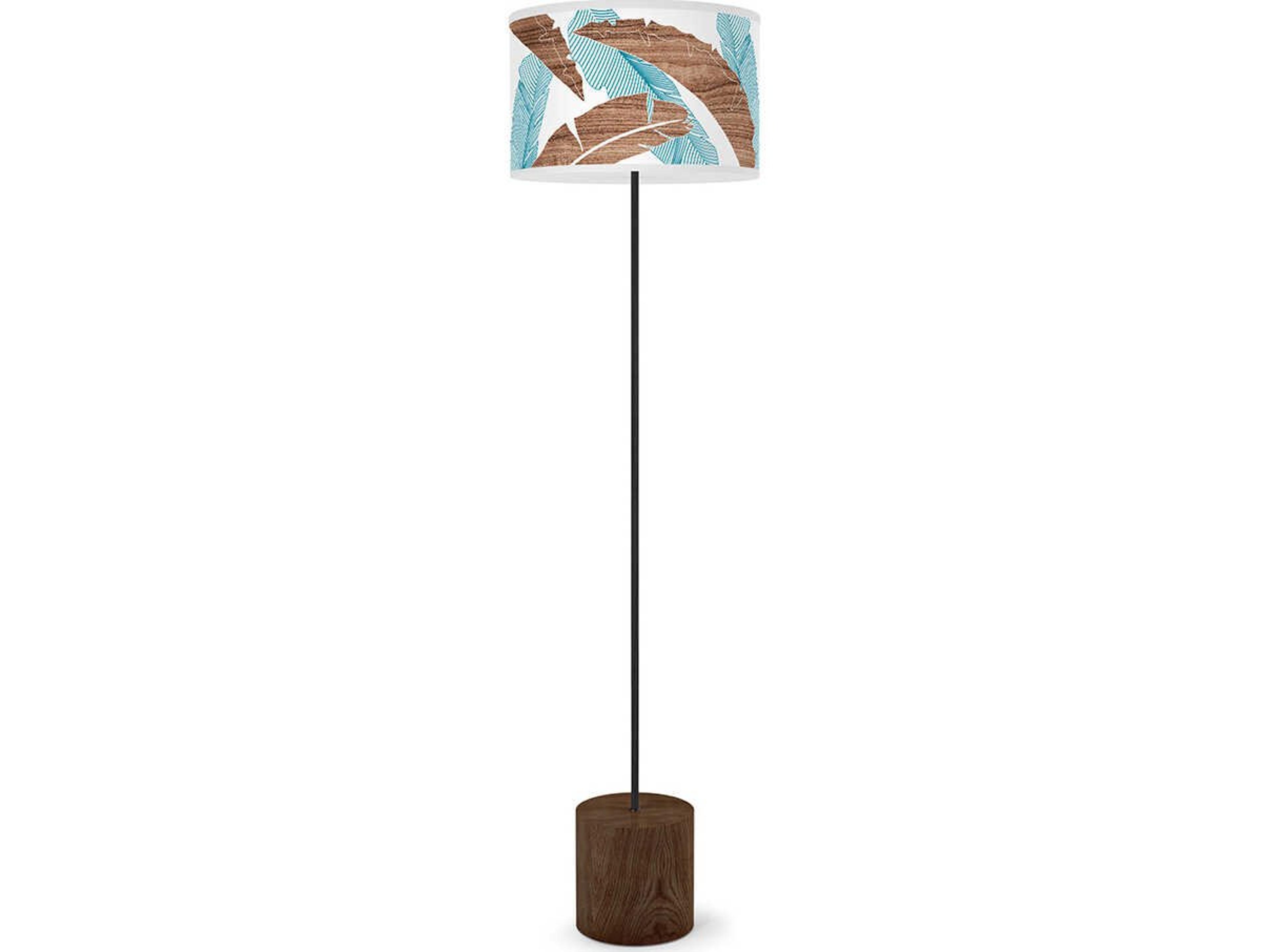 Banana Printed Blue Floor Lamp