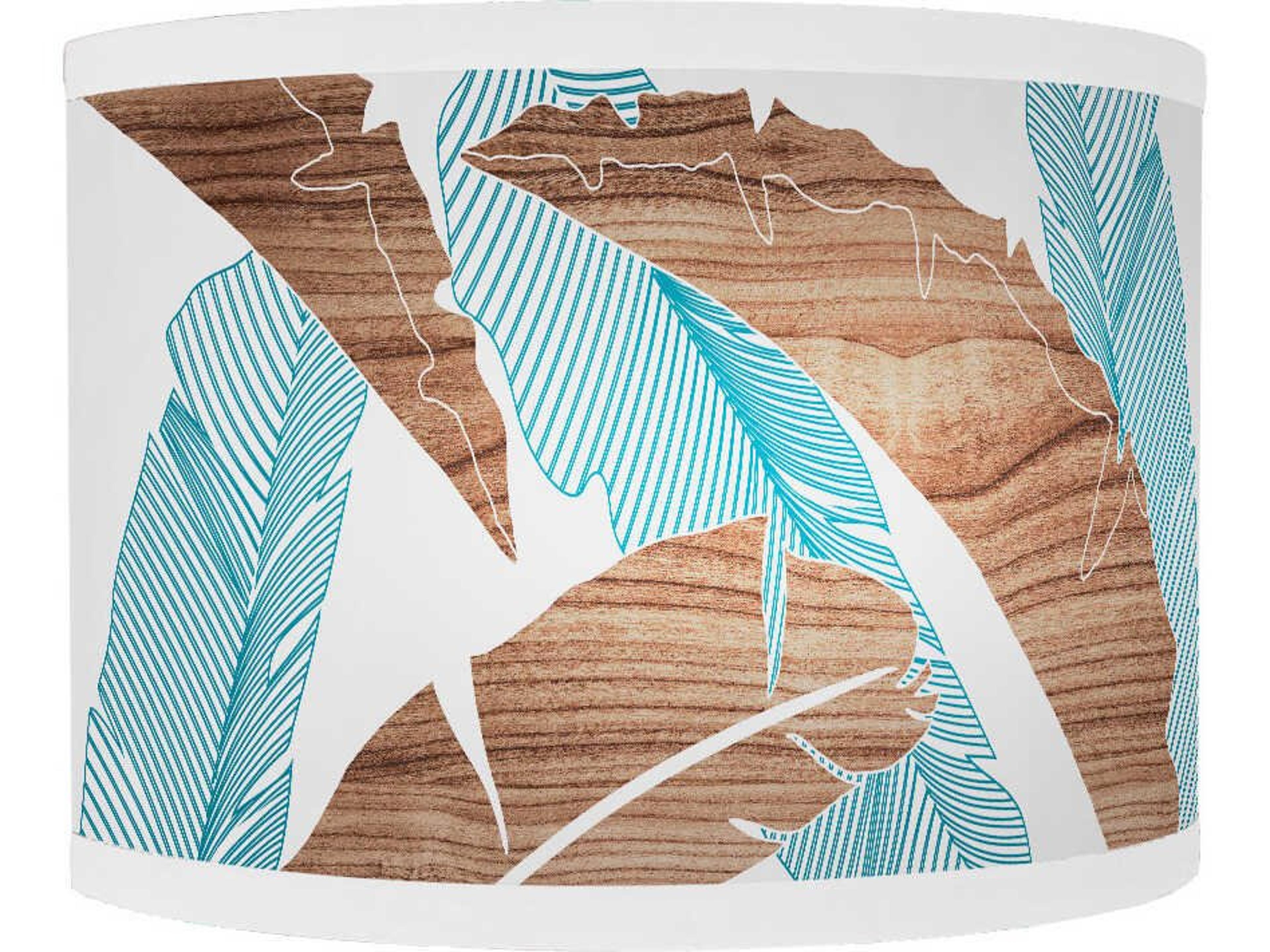 Banana Printed Lyle 1-Light Blue Wall Sconce