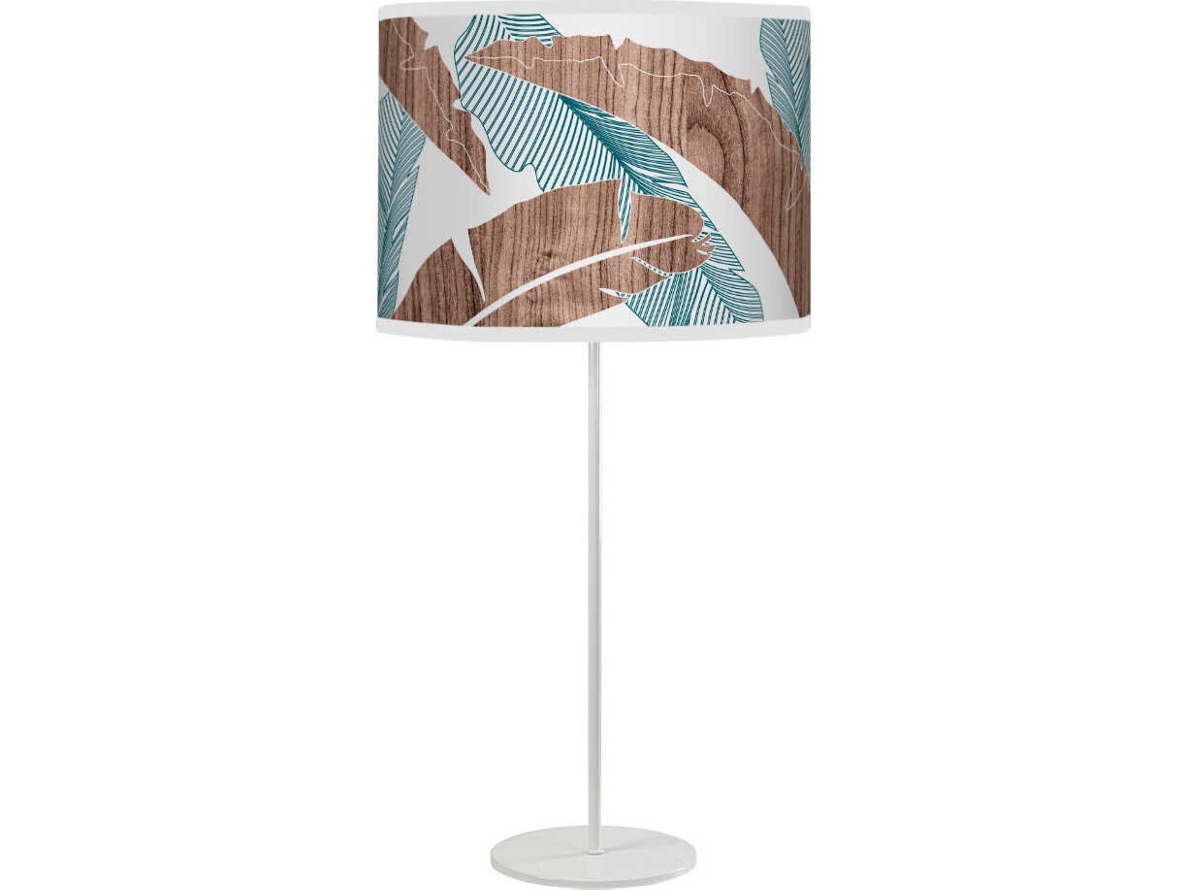 Banana Printed Tyler White Table Lamp