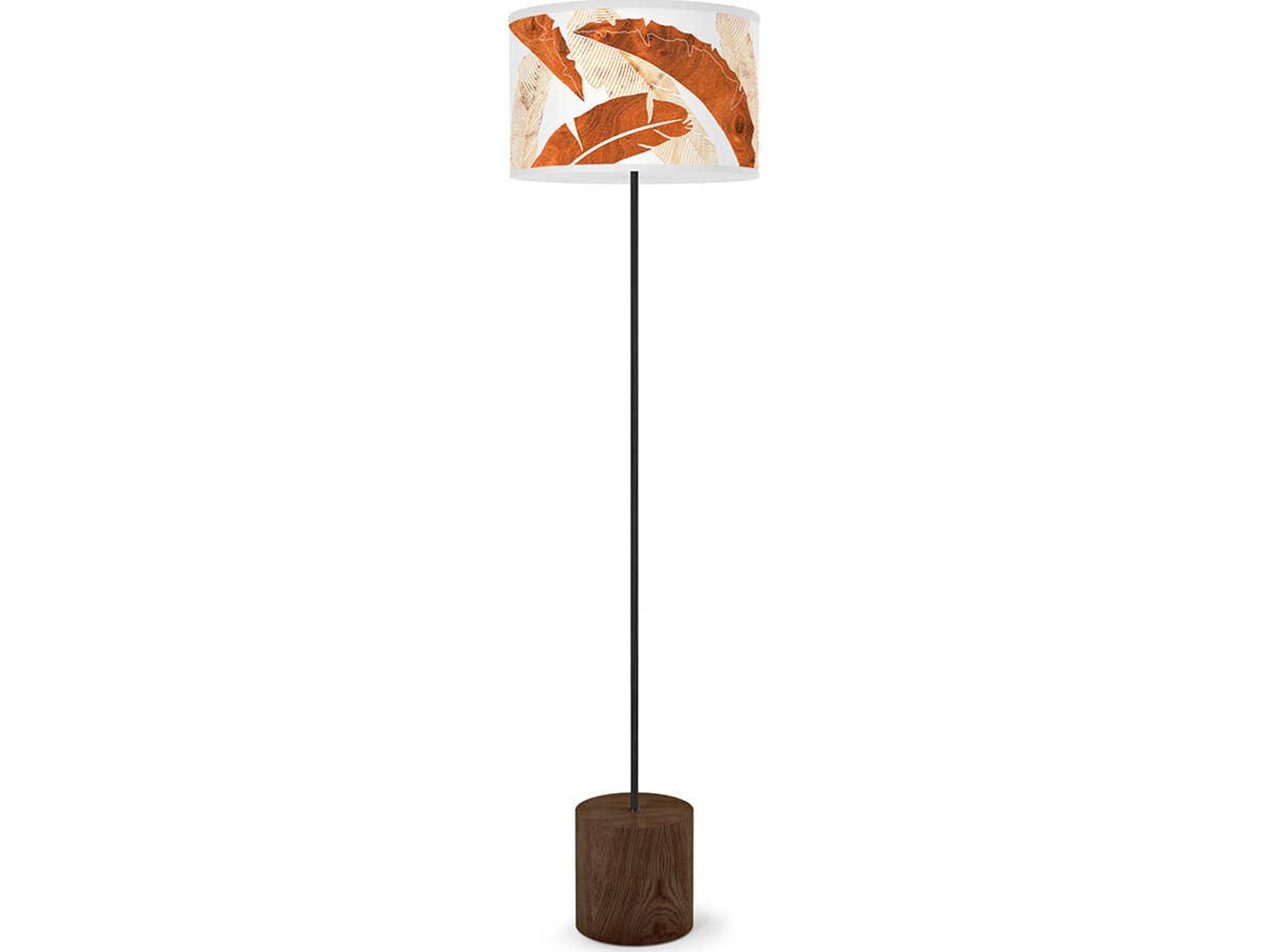 Banana Printed Brown Floor Lamp