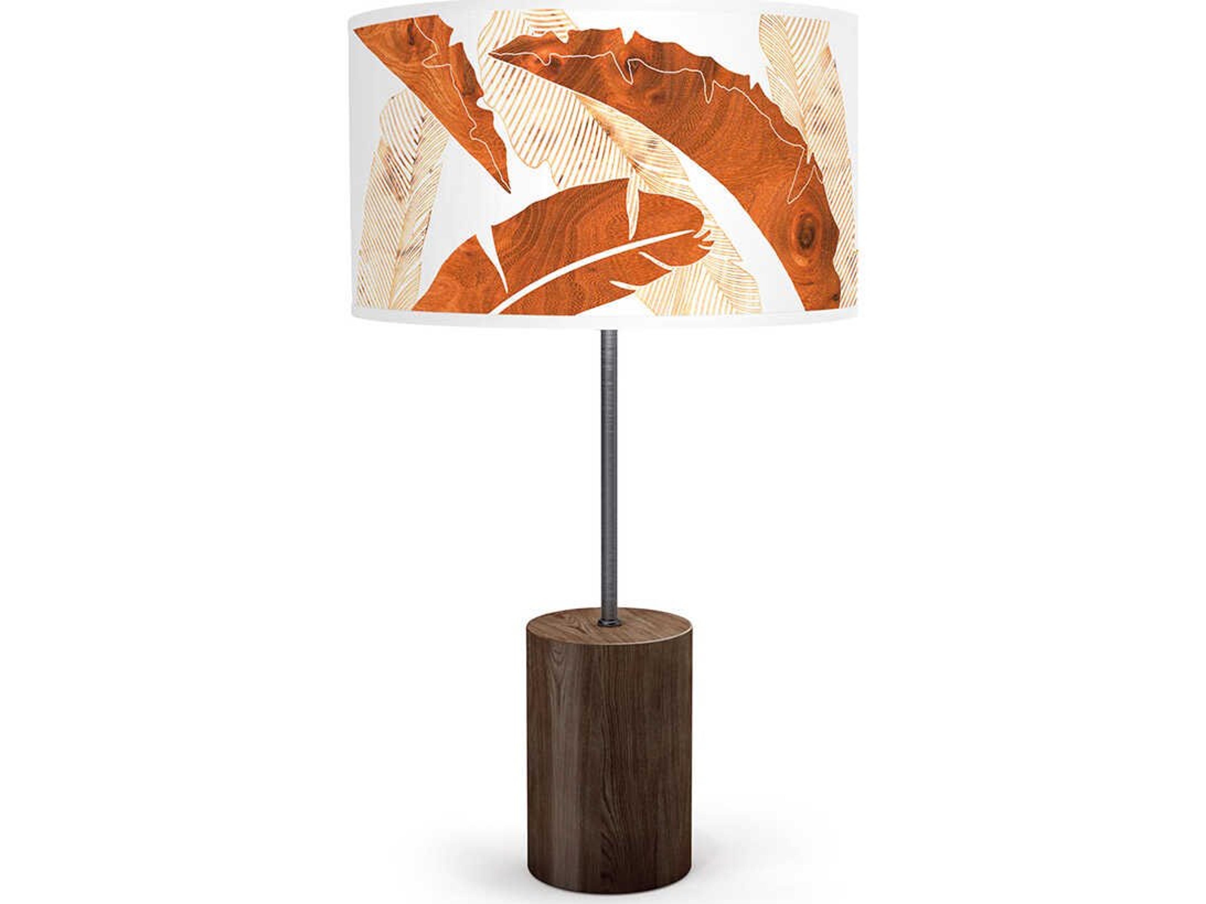 Banana Printed Chuck Brown Buffet Lamp
