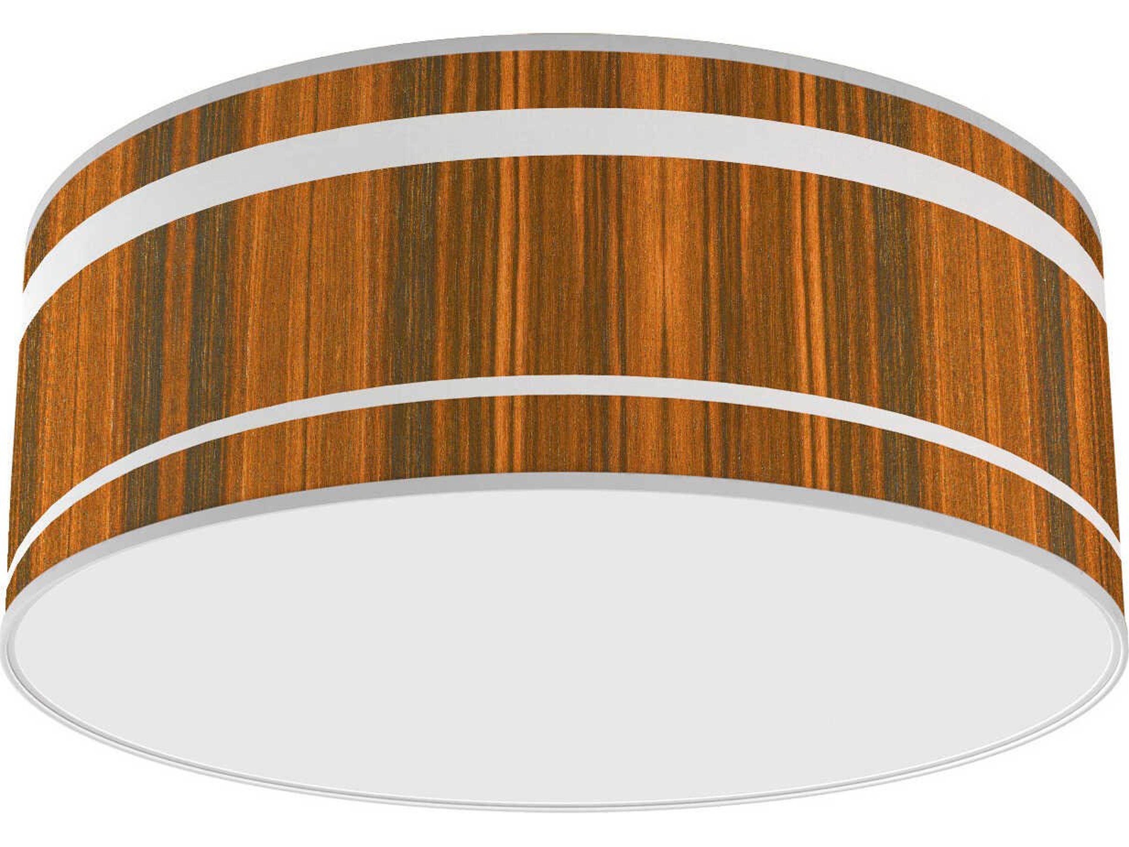 Band Printed Andrea 1-Light Ebony Drum Flush Mount