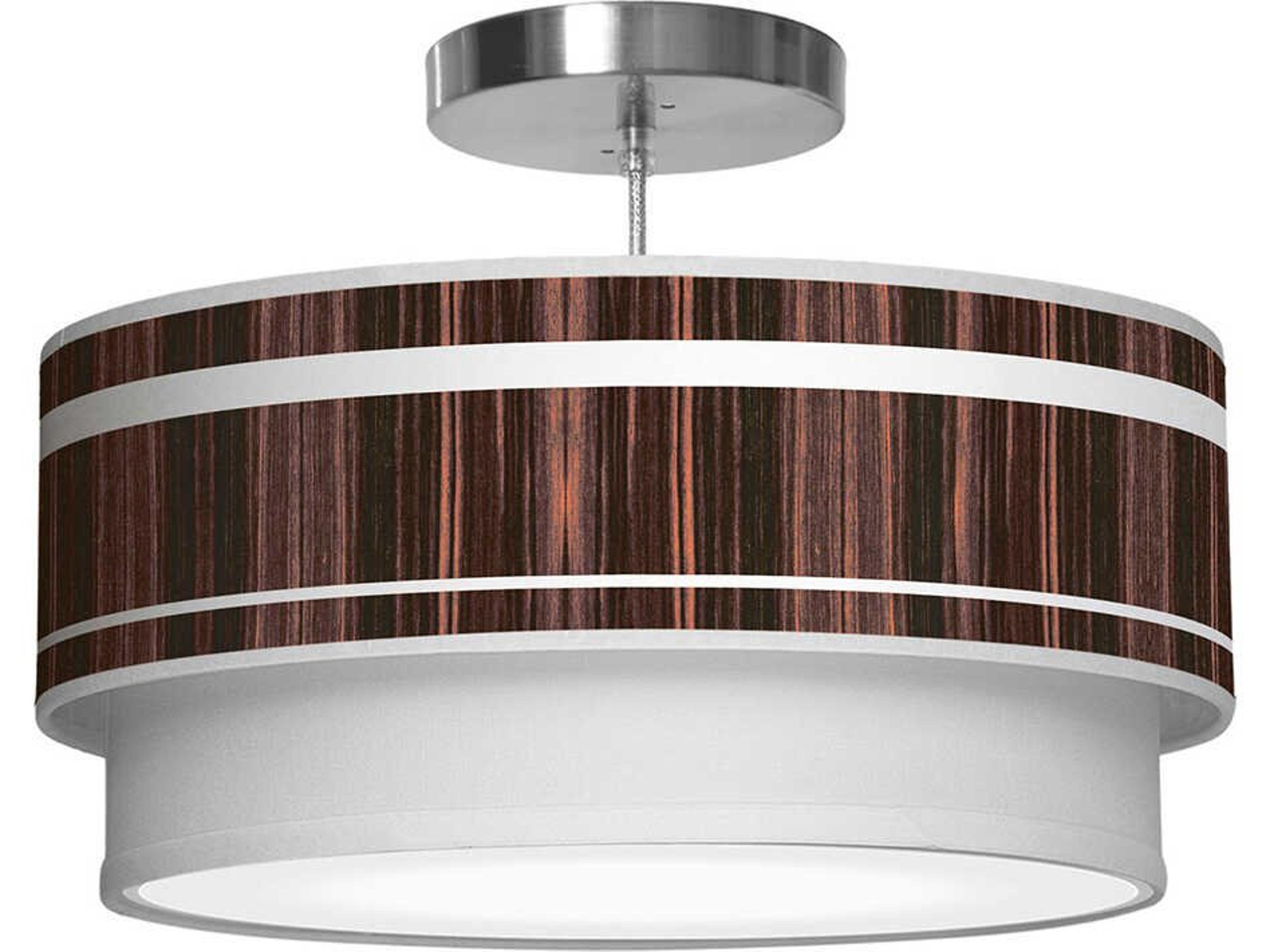 Band Printed Luther 1-Light Ebony Drum Tiered Pendant