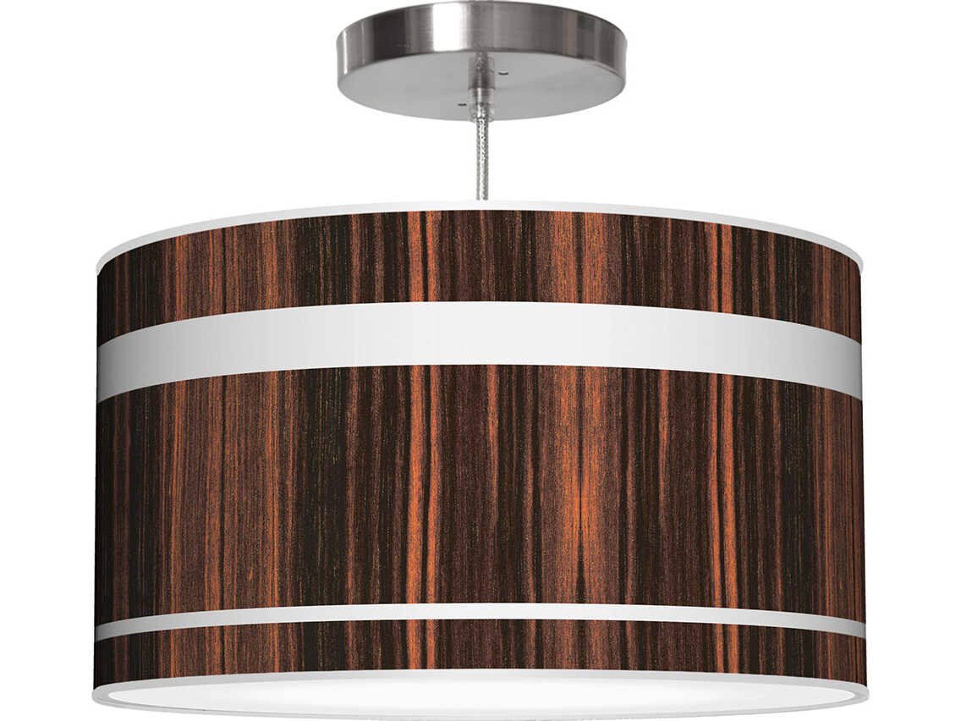 Band Printed Thao 1-Light Ebony Drum Pendant