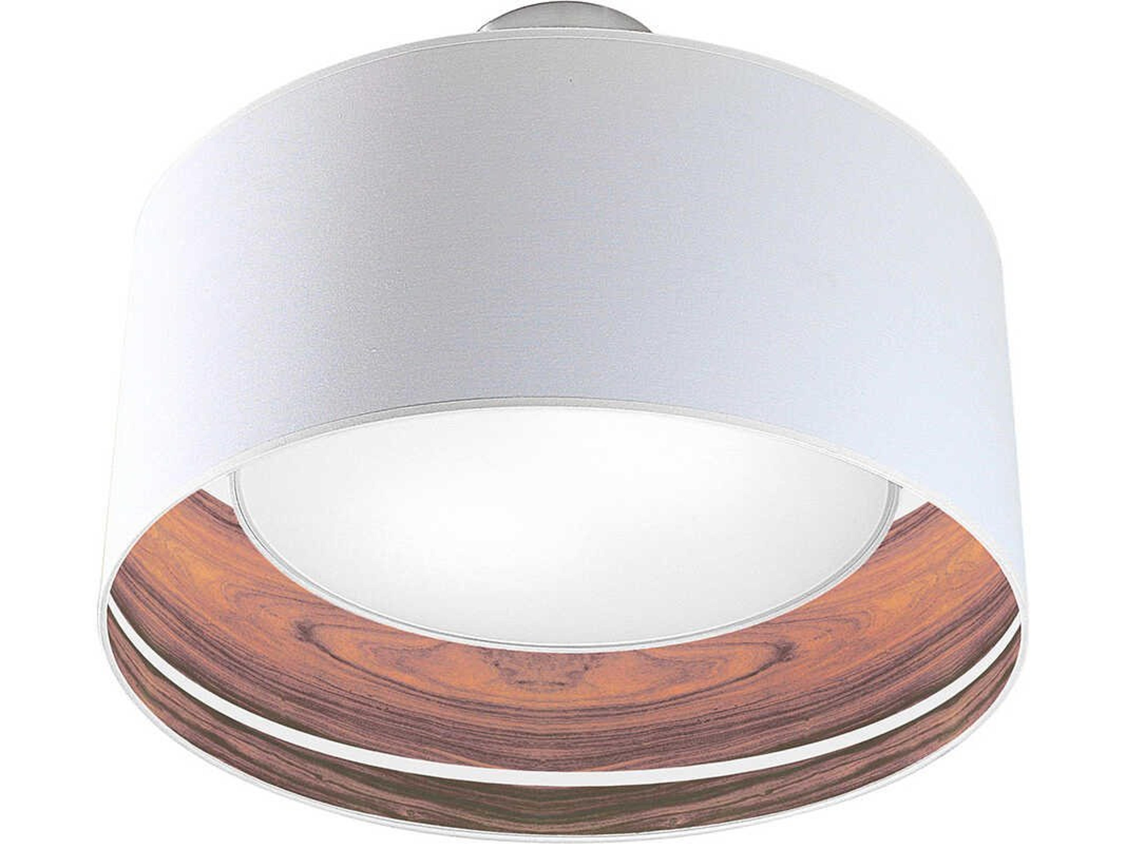 Band Printed Inny 2-Light Rose Drum Flush Mount