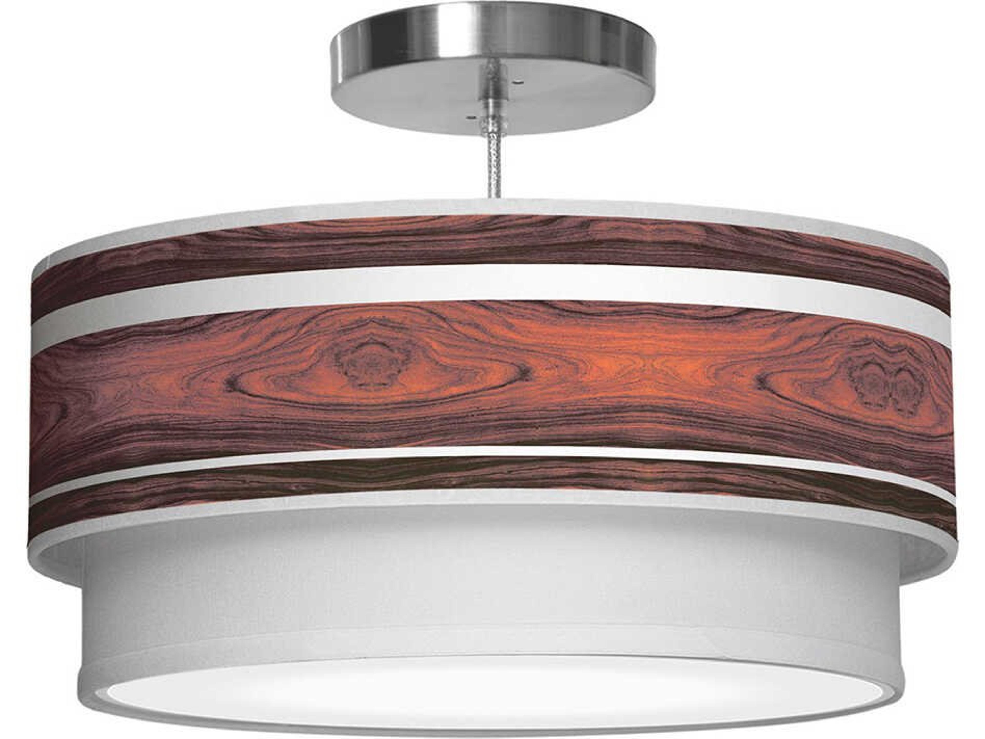 Band Printed Luther 1-Light Rose Drum Tiered Pendant