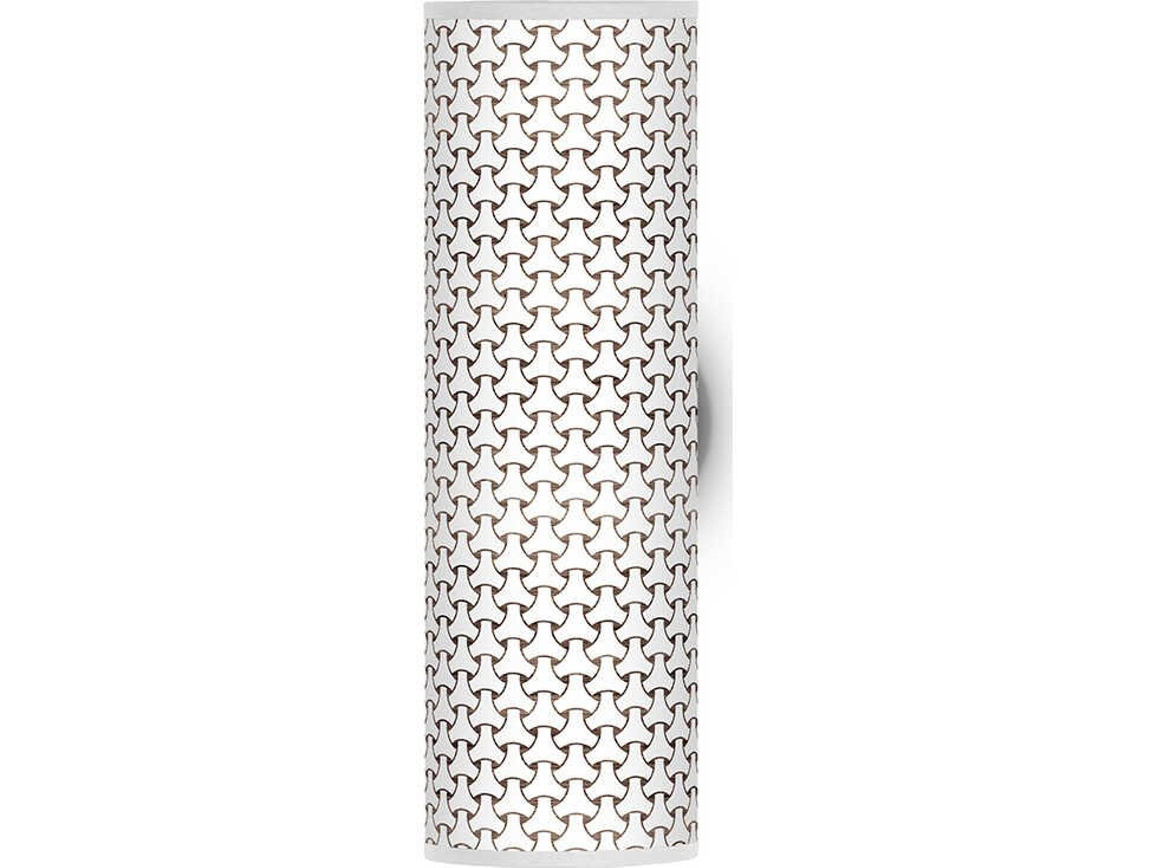 Basket Weave Printed Axel 1-Light Brown Wall Sconce
