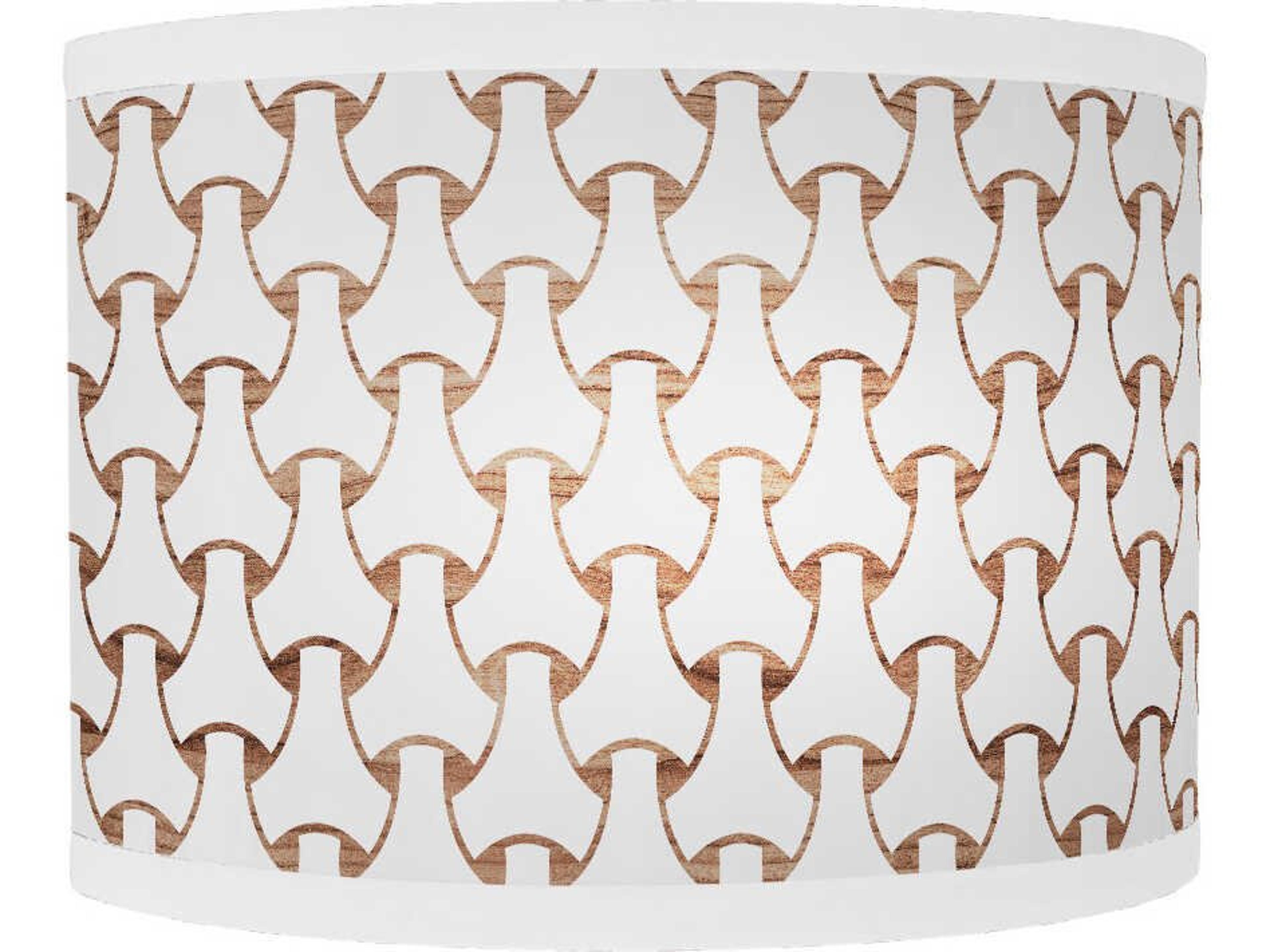 Basket Weave Printed Lyle 1-Light Brown Wall Sconce